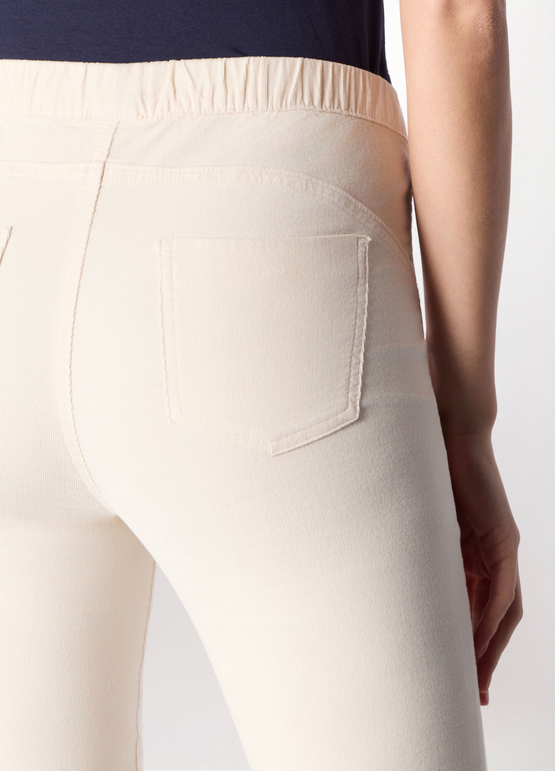 Treggings in velluto a coste di cotone stretch donna_2