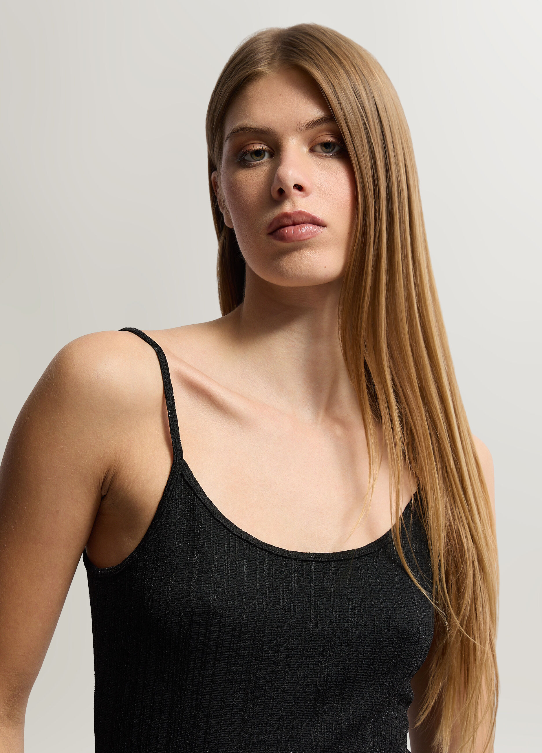 Canotta Fitted jaquard donna_2