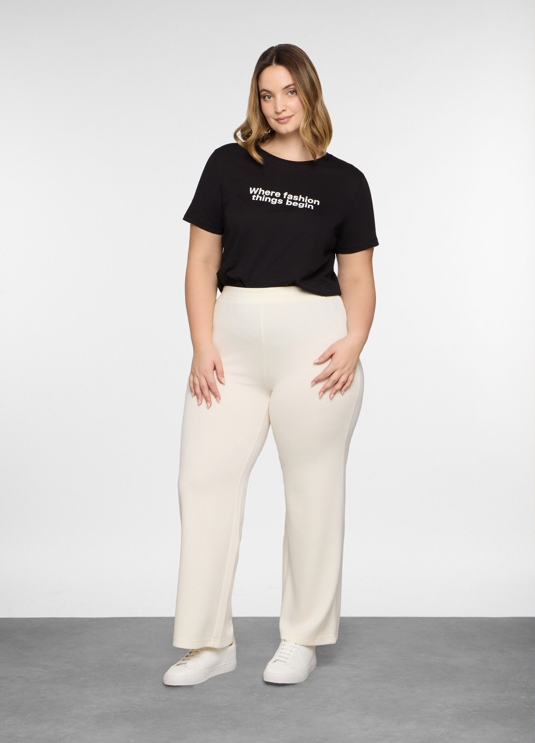 Pantaloni comfort fit stretch donna curvy_0