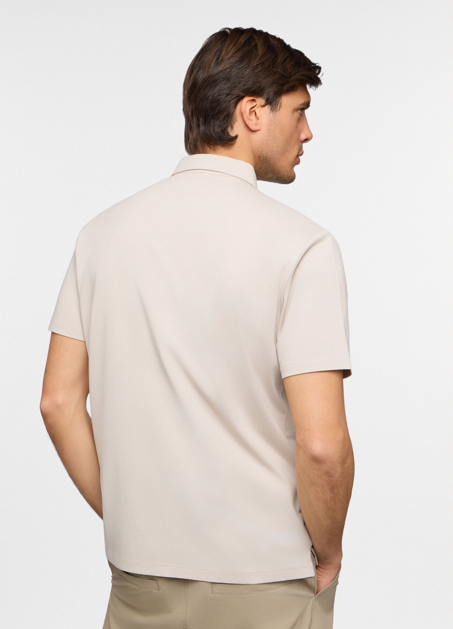 Camicia a maniche corte in jersey di cotone uomo