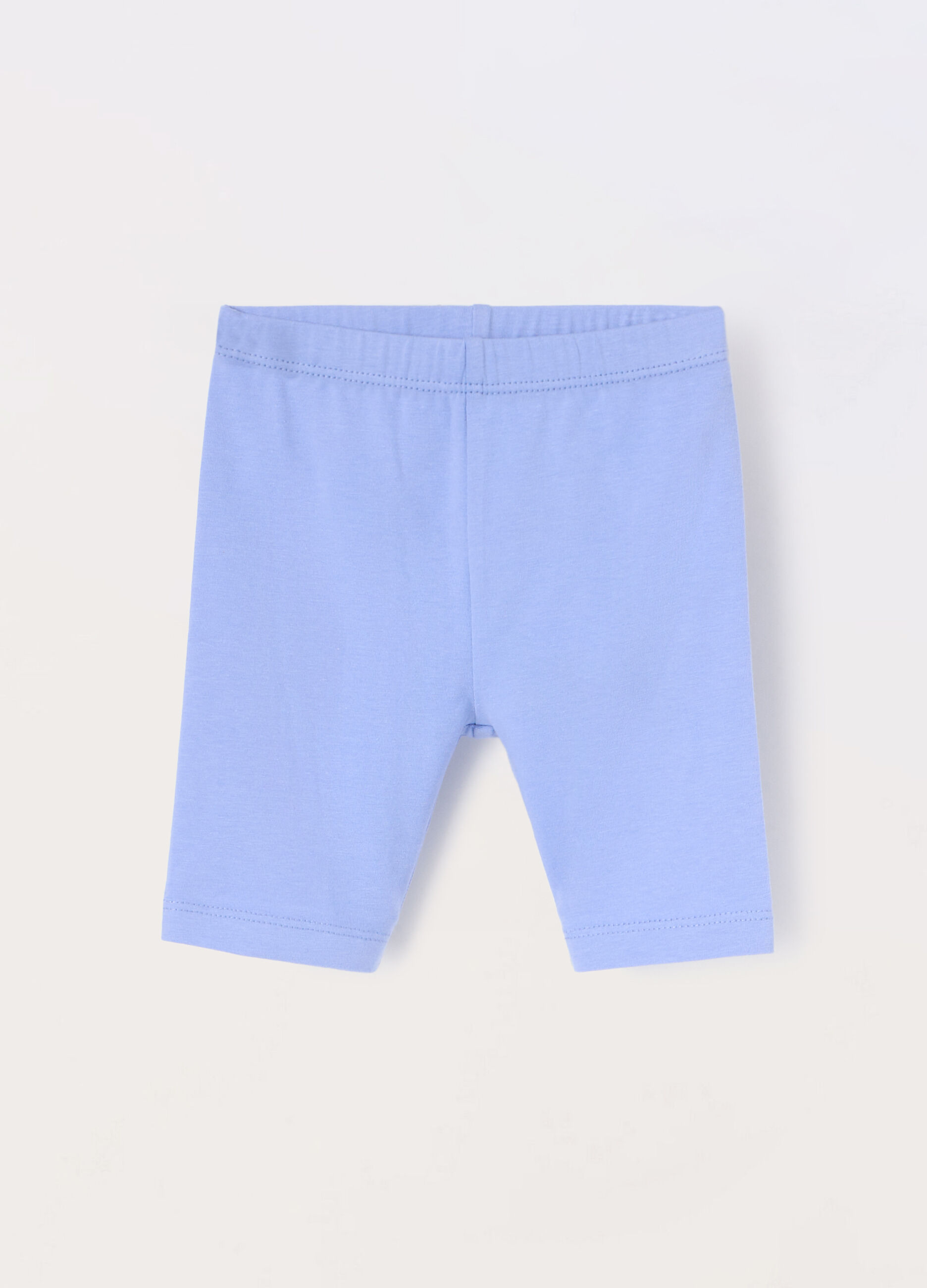 Leggings ciclista in cotone stretch neonata_0