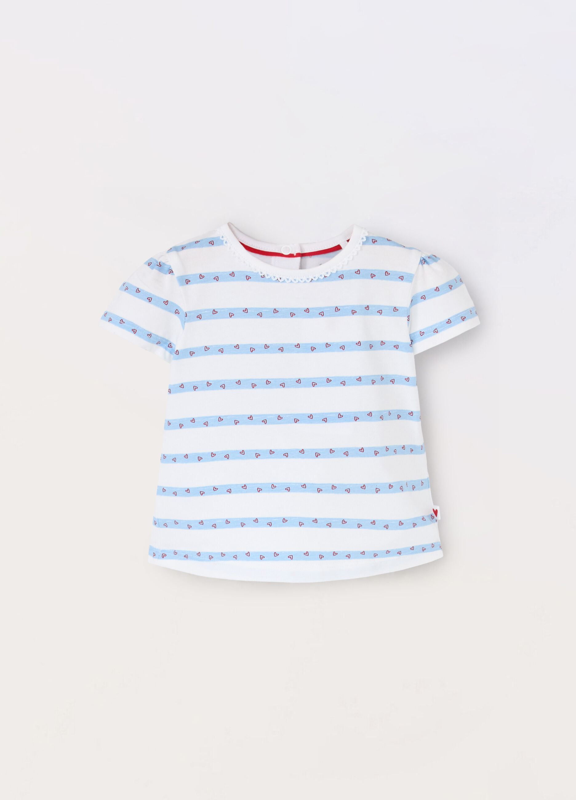 T-shirt in jersey di cotone stretch neonata_0