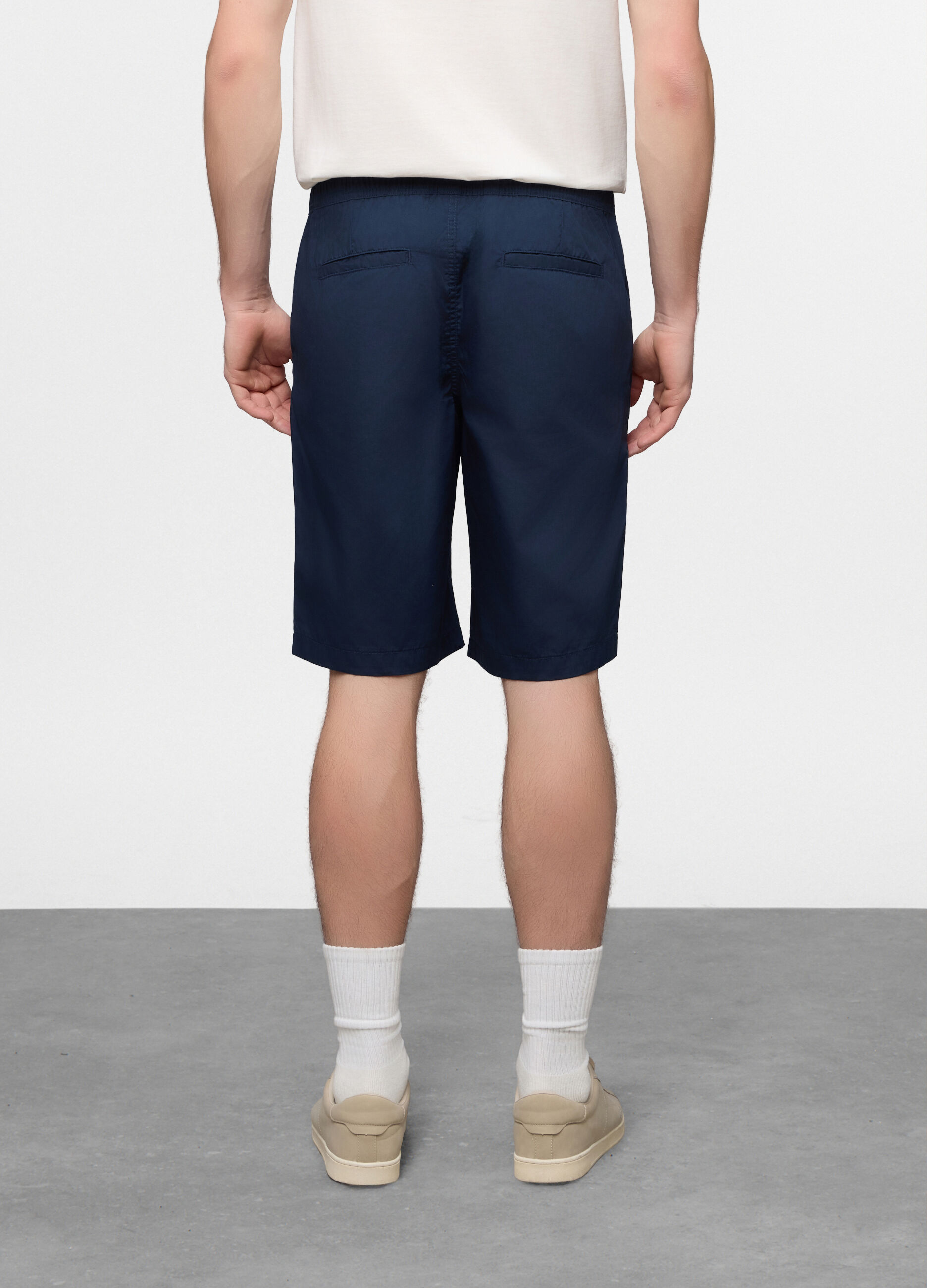 Bermuda chino in popeline misto cotone uomo_1