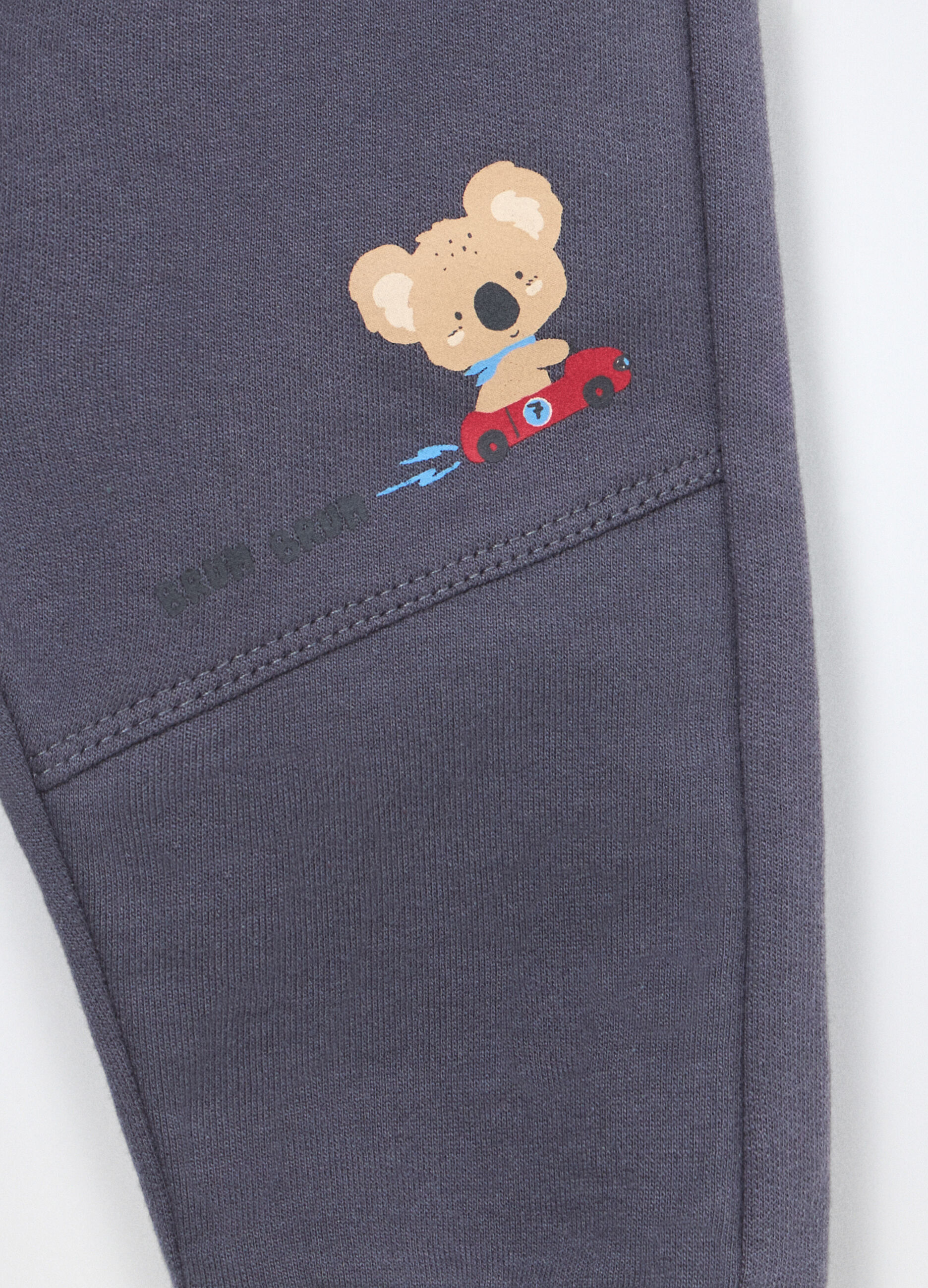 Jogging set in puro cotone fleece neonata_3