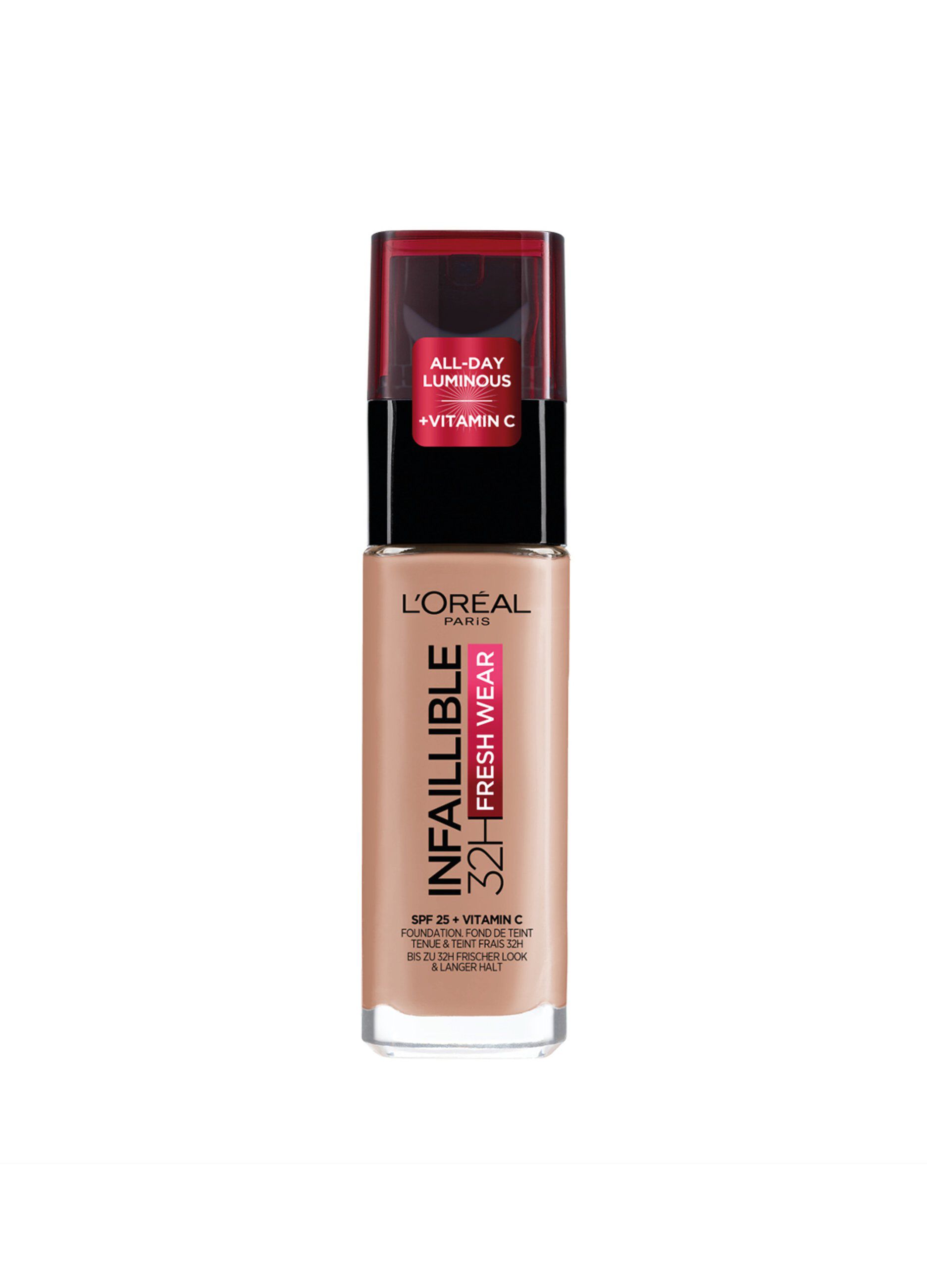 L'Oréal Paris Fondotinta Liquido Infaillible 32H, Coprente a Lunga Tenuta 32H, Formula Waterproof Idratante, 60 Ivoire Rosé, 30ml._0