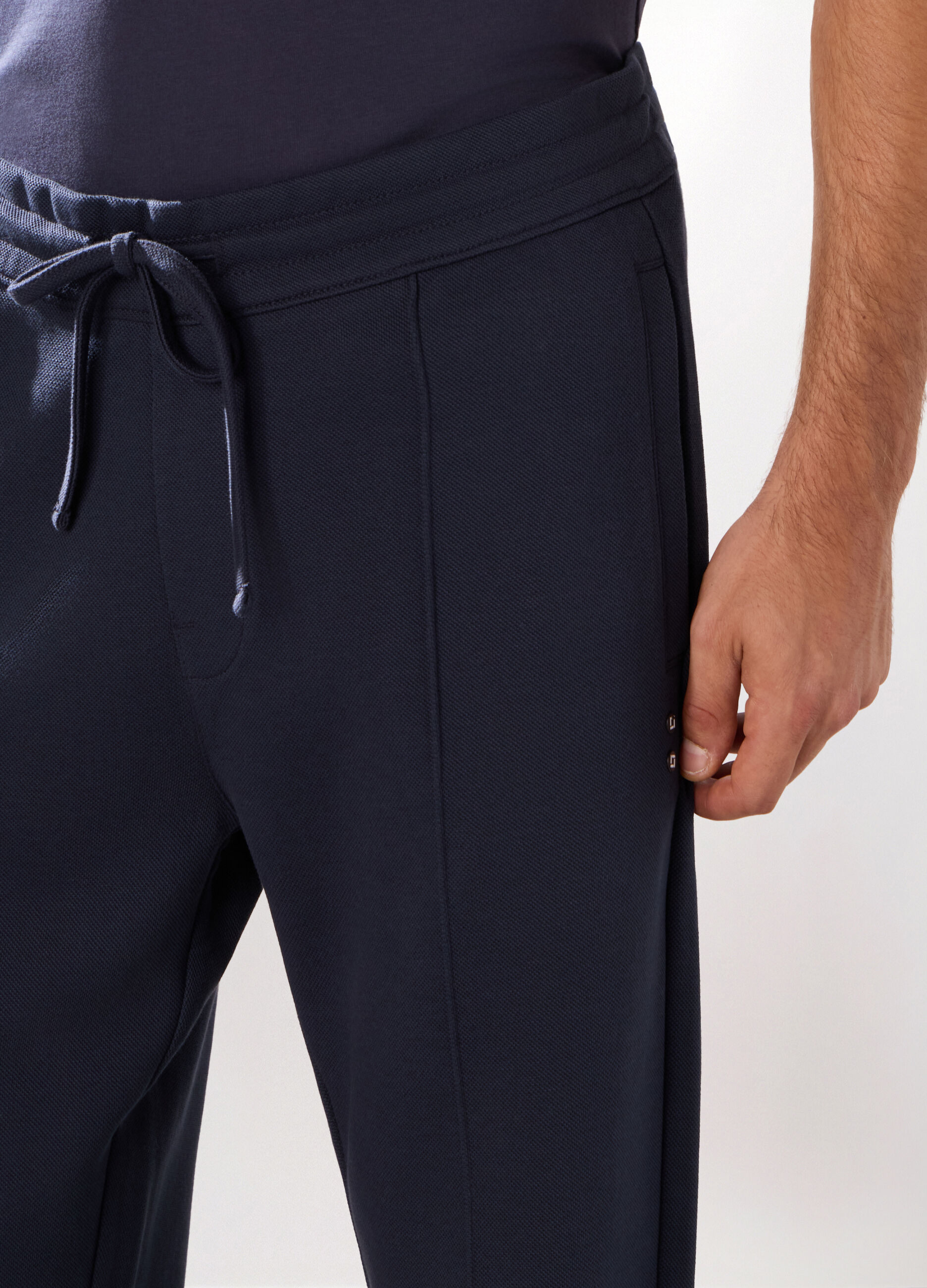 Jogger in interlock di cotone uomo_2