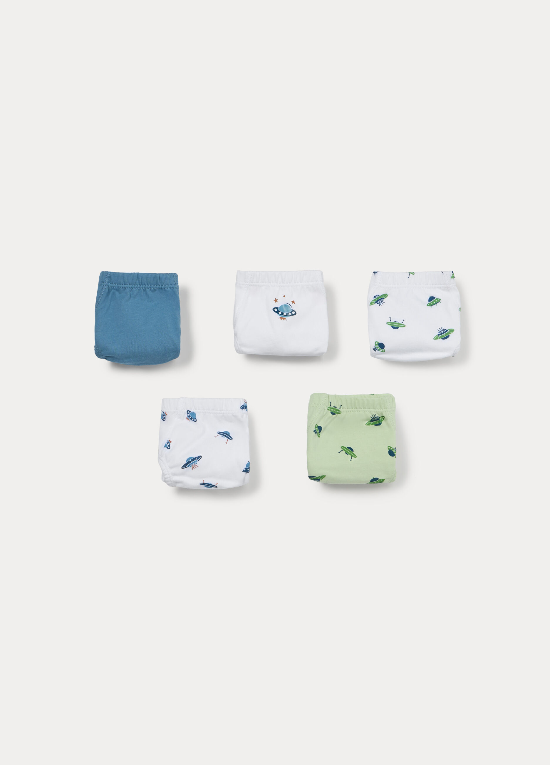 Pack 5 slip in jersey di puro cotone bambino_0