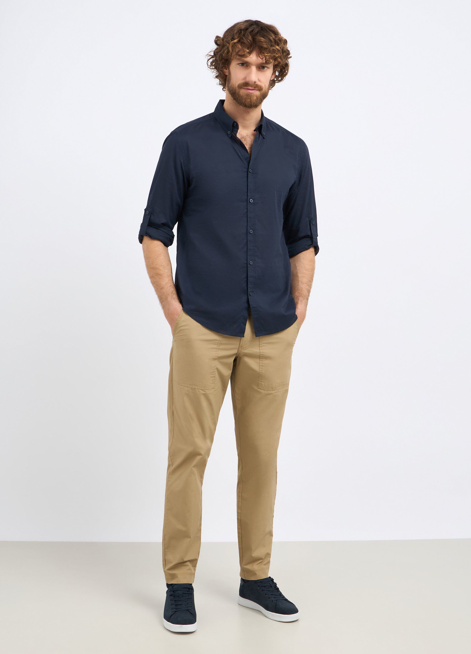 Pantaloni chino in puro cotone uomo_0