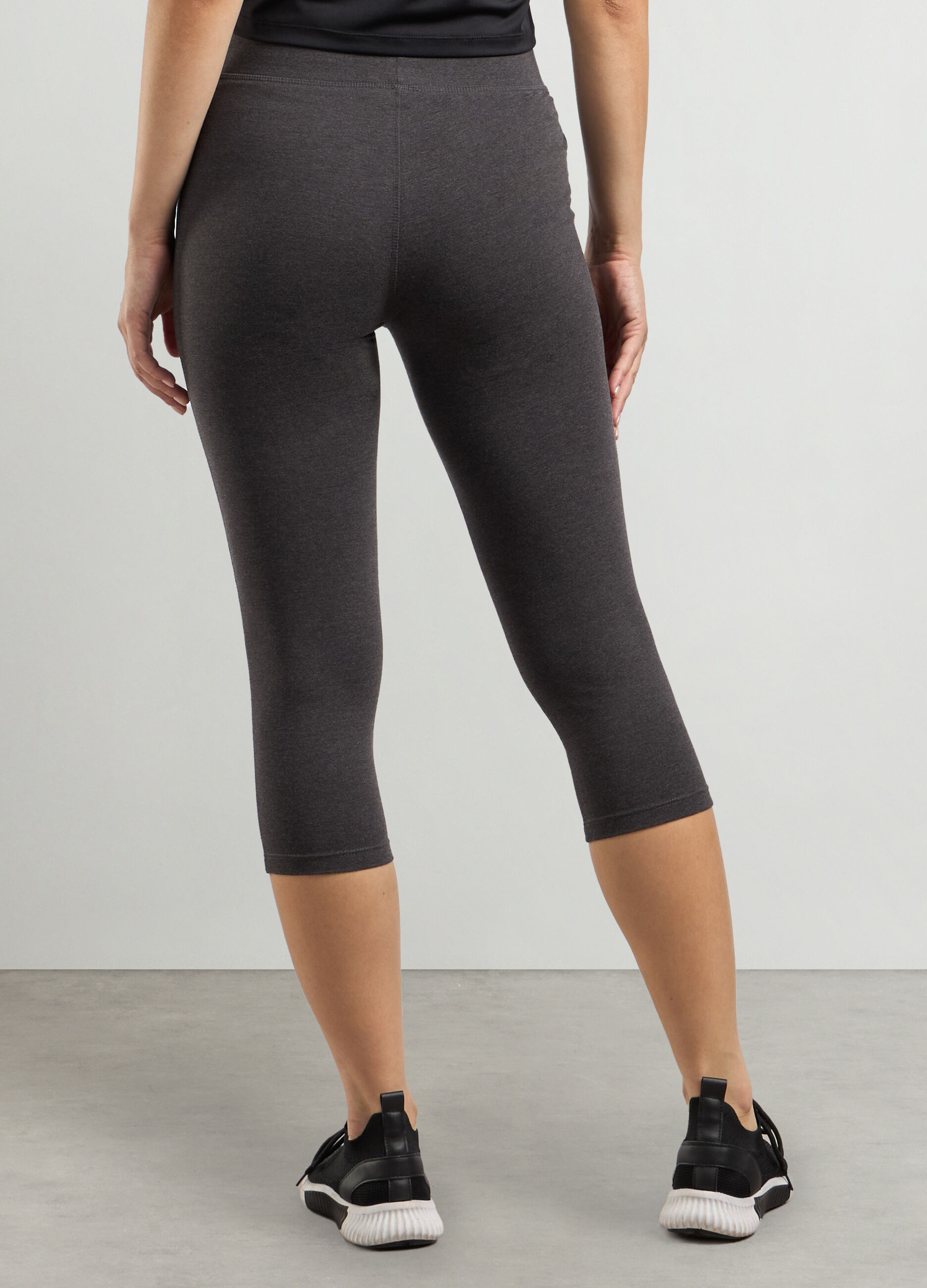 Leggings capri in cotone stretch donna_1