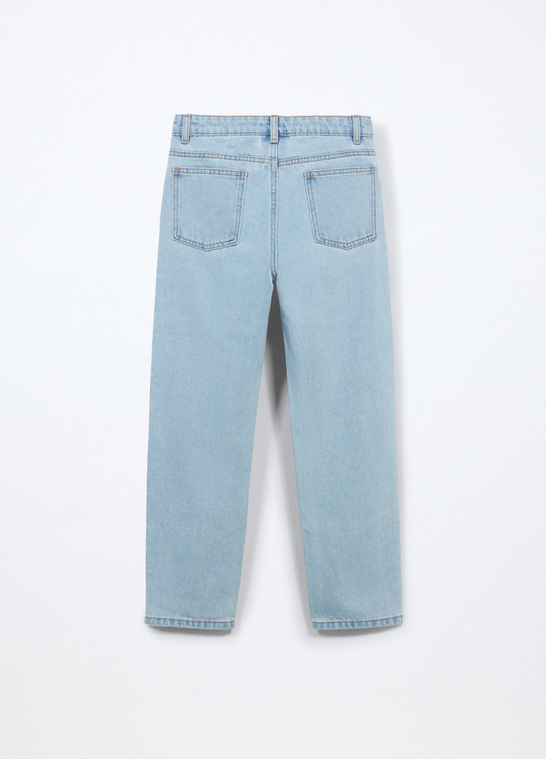 Pantaloni in denim misto cotone ragazzo_1