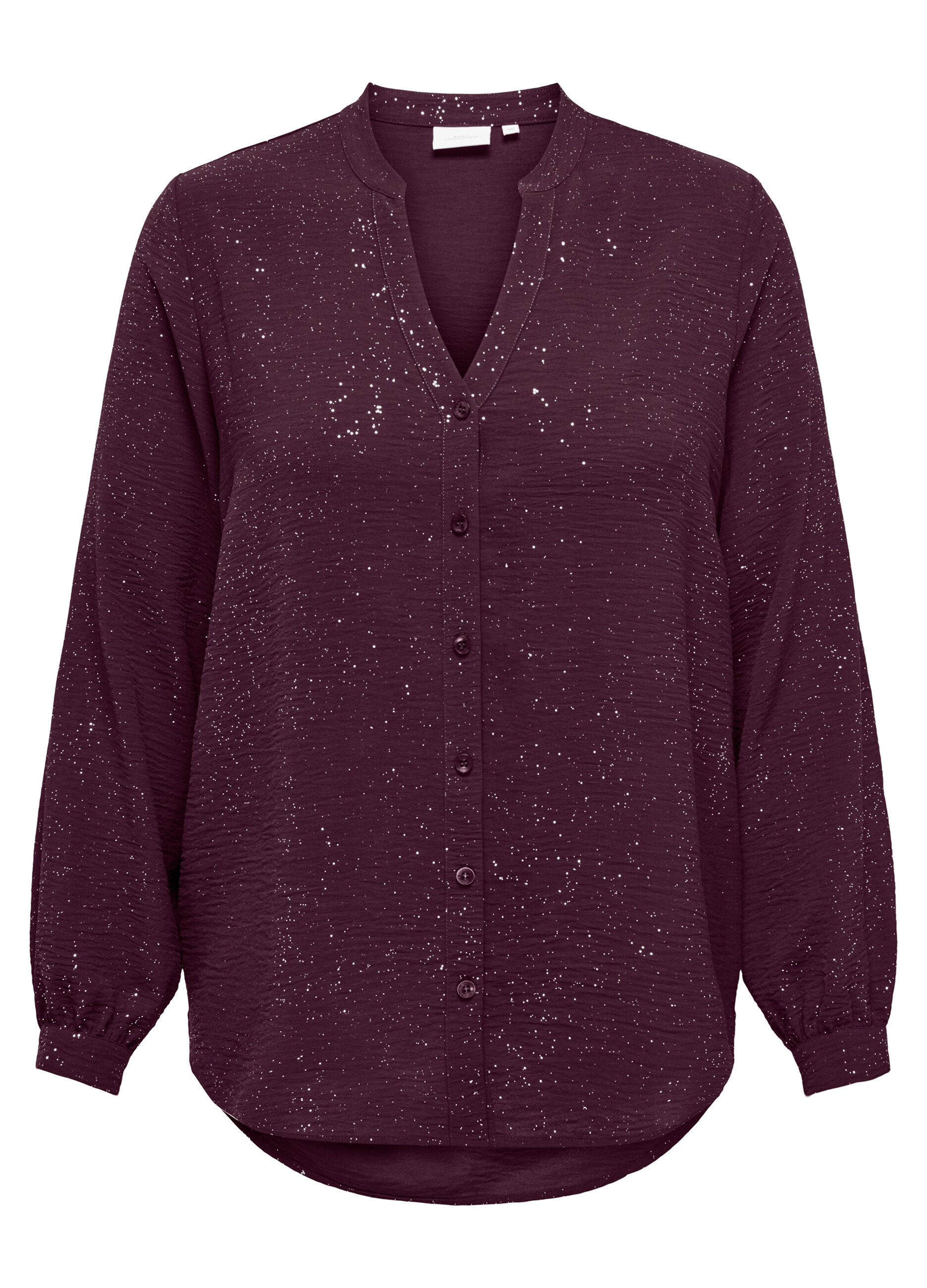 Camicia a maniche lunghe con colletto cinese_0