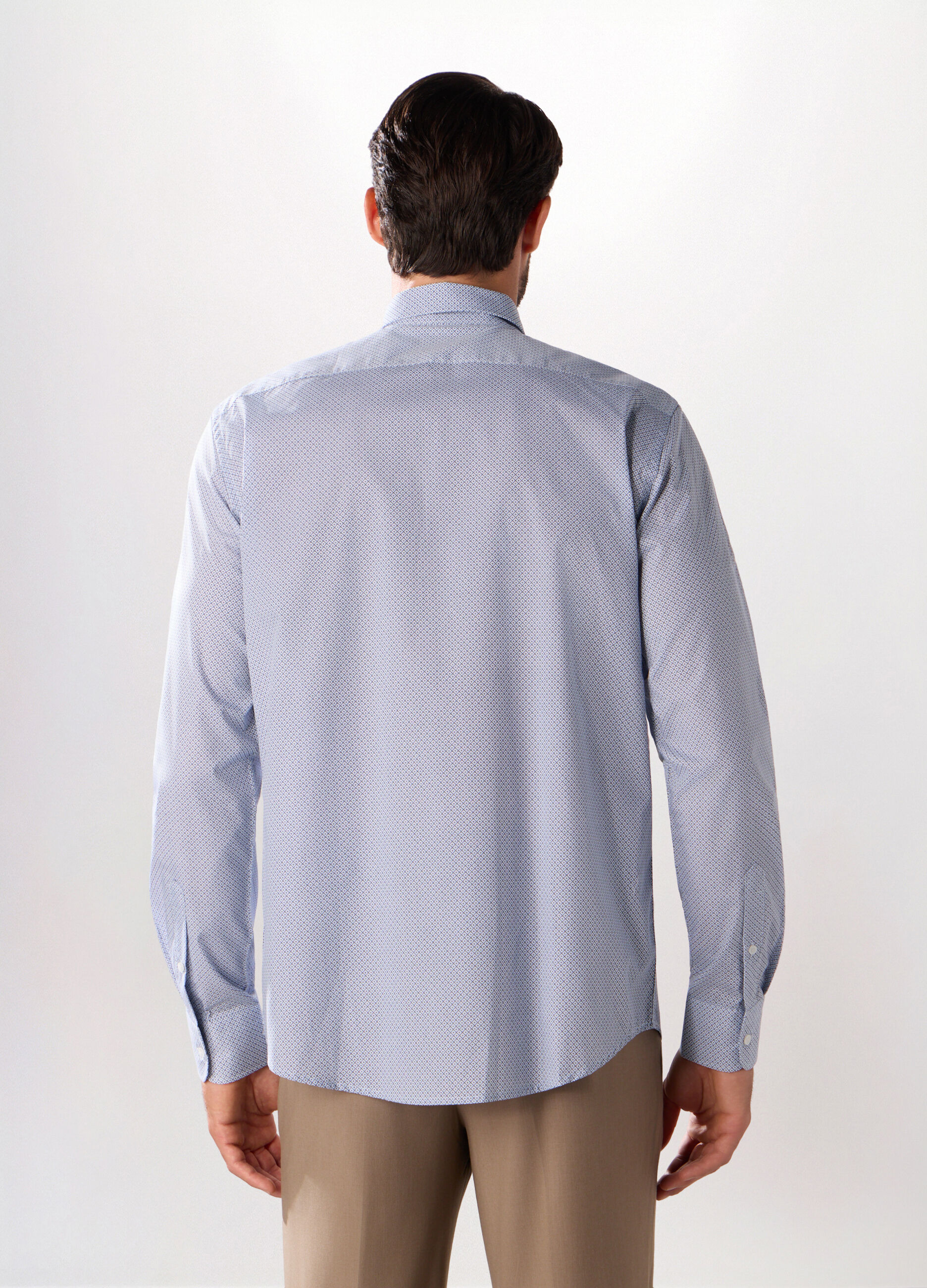 Camicia regular fit con stampa uomo_1