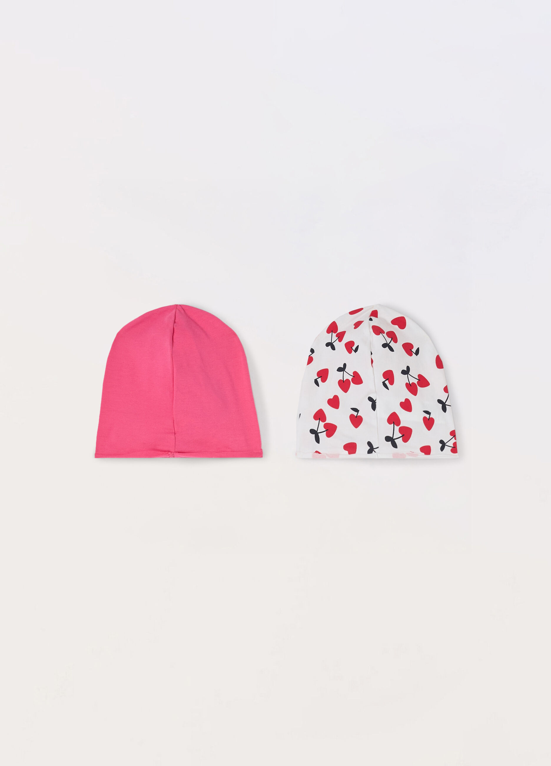 Pack 2 berettini in cotone stretch neonata_1