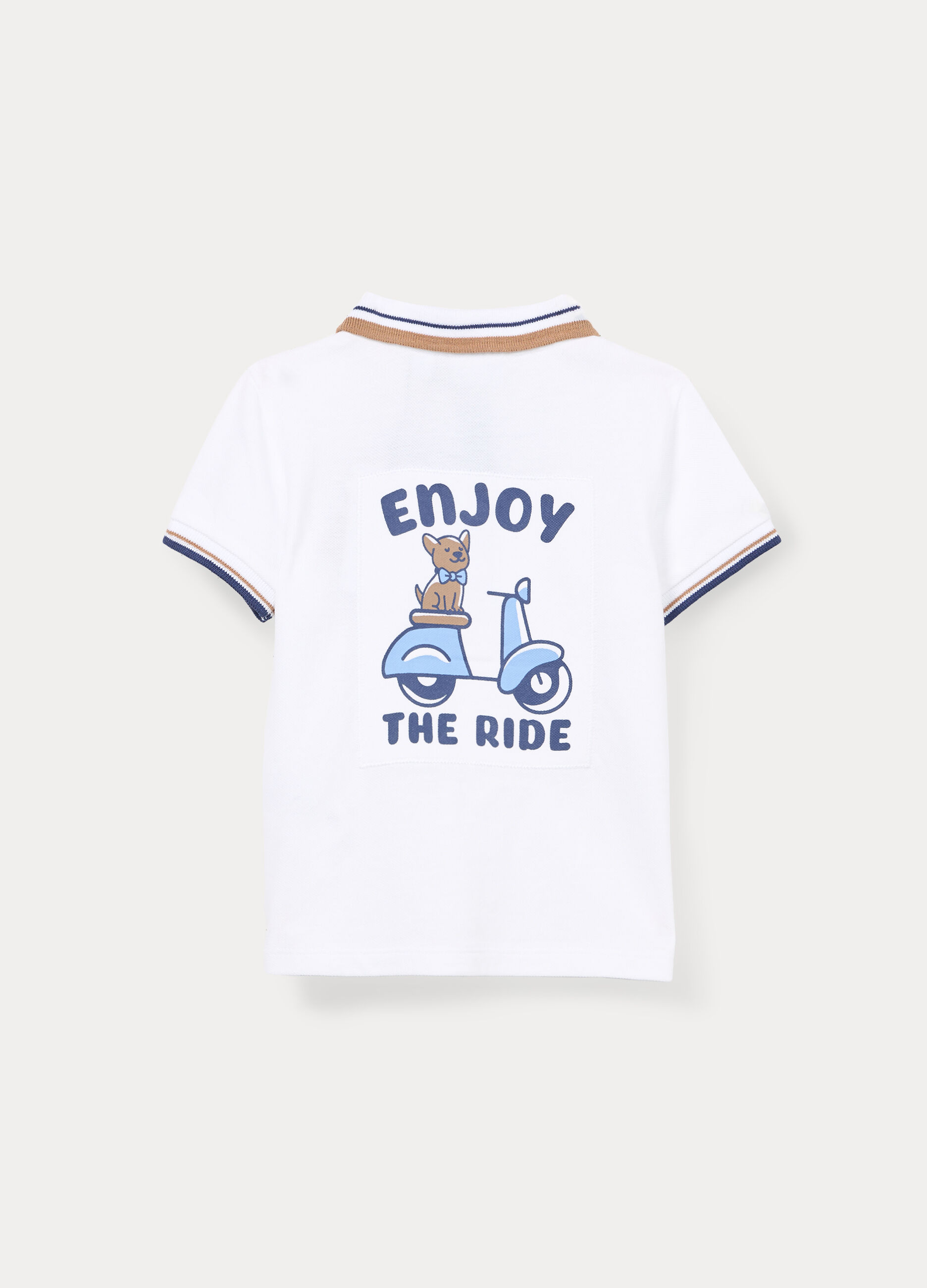 Polo in puro cotone Piquet bimbo_1