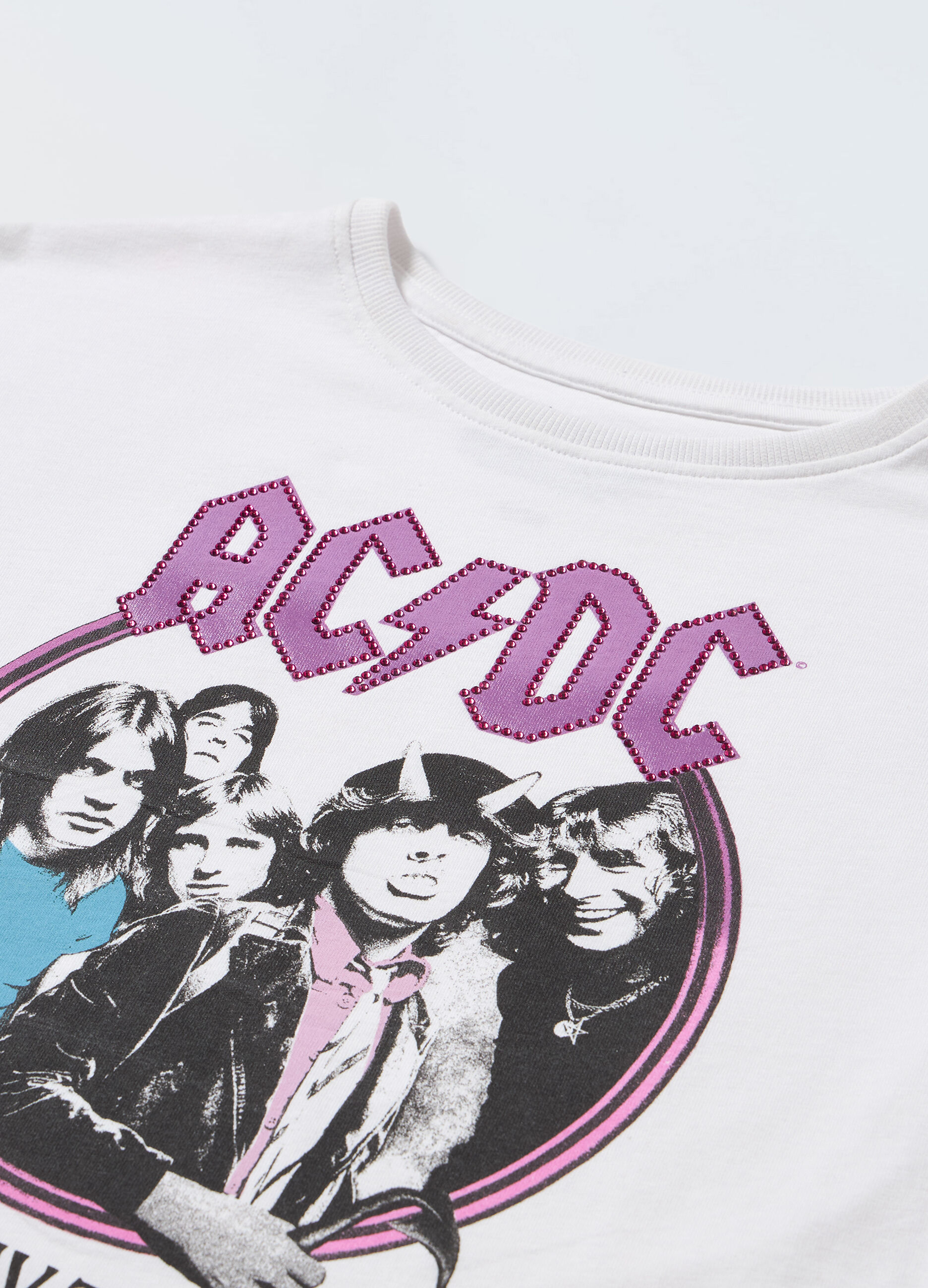 T-shirt in puro cotone con stampa ragazza_1