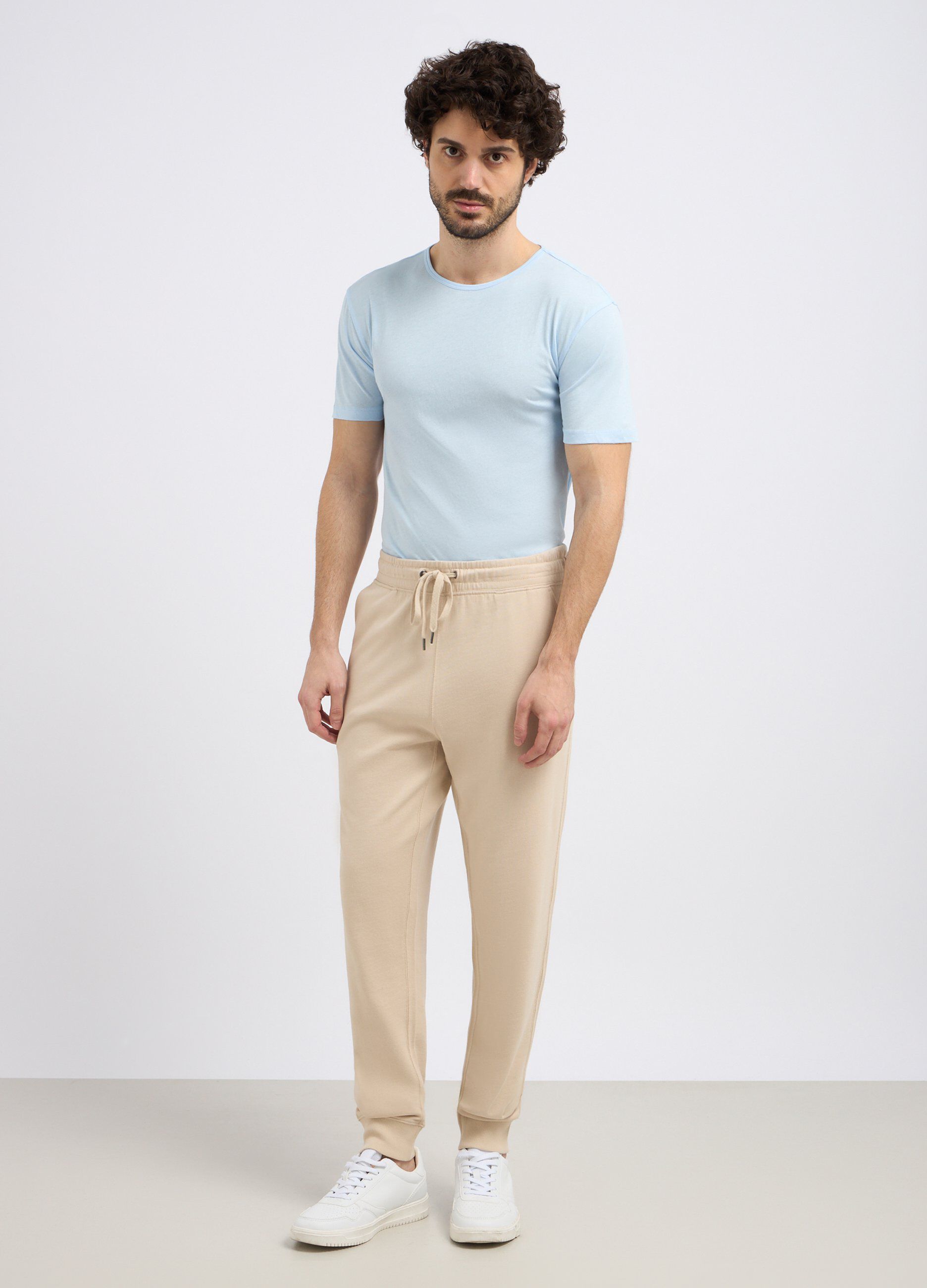 Joggers in felpa di puro cotone uomo_0