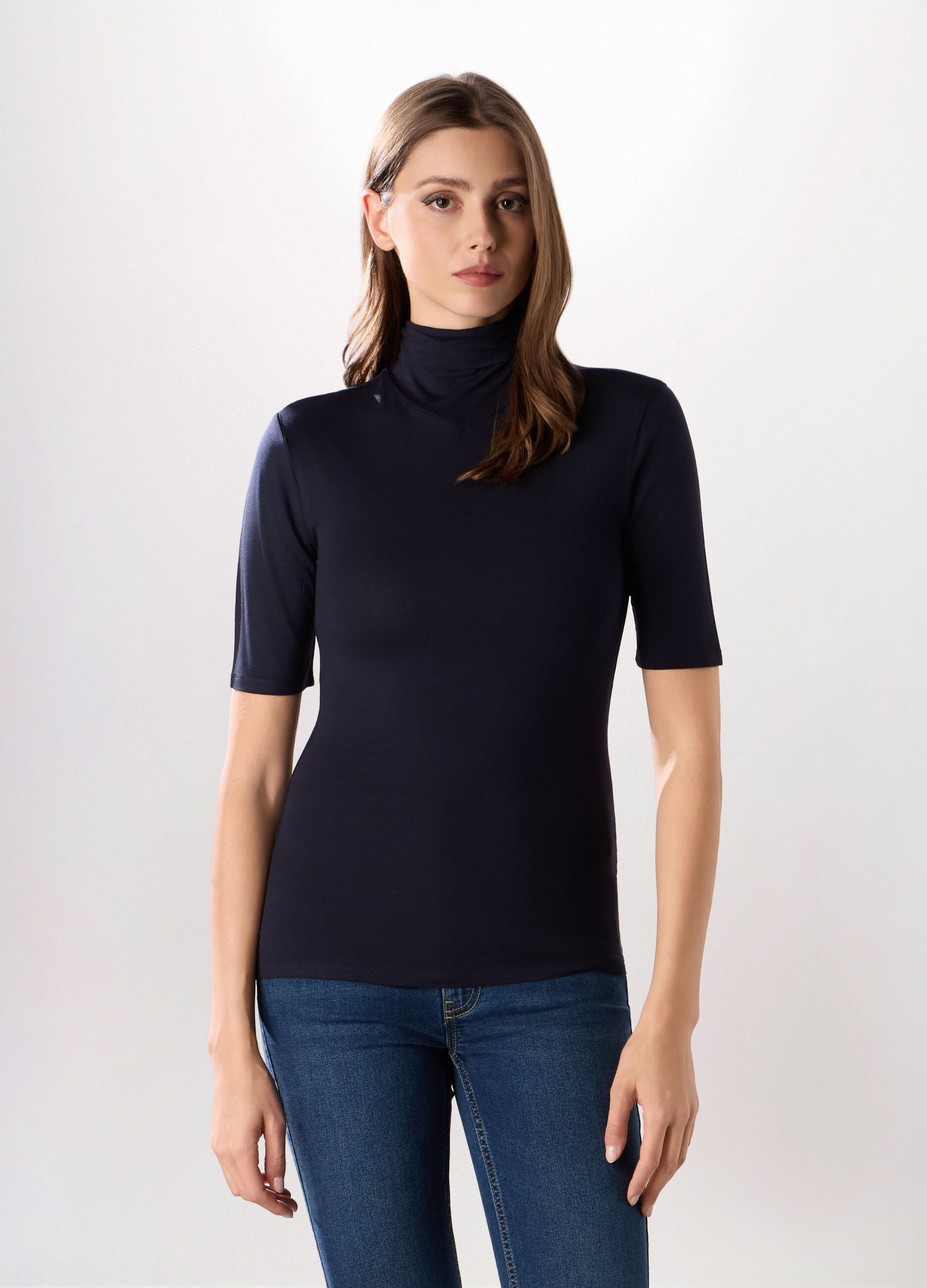 Lupetto in viscosa stretch donna_0