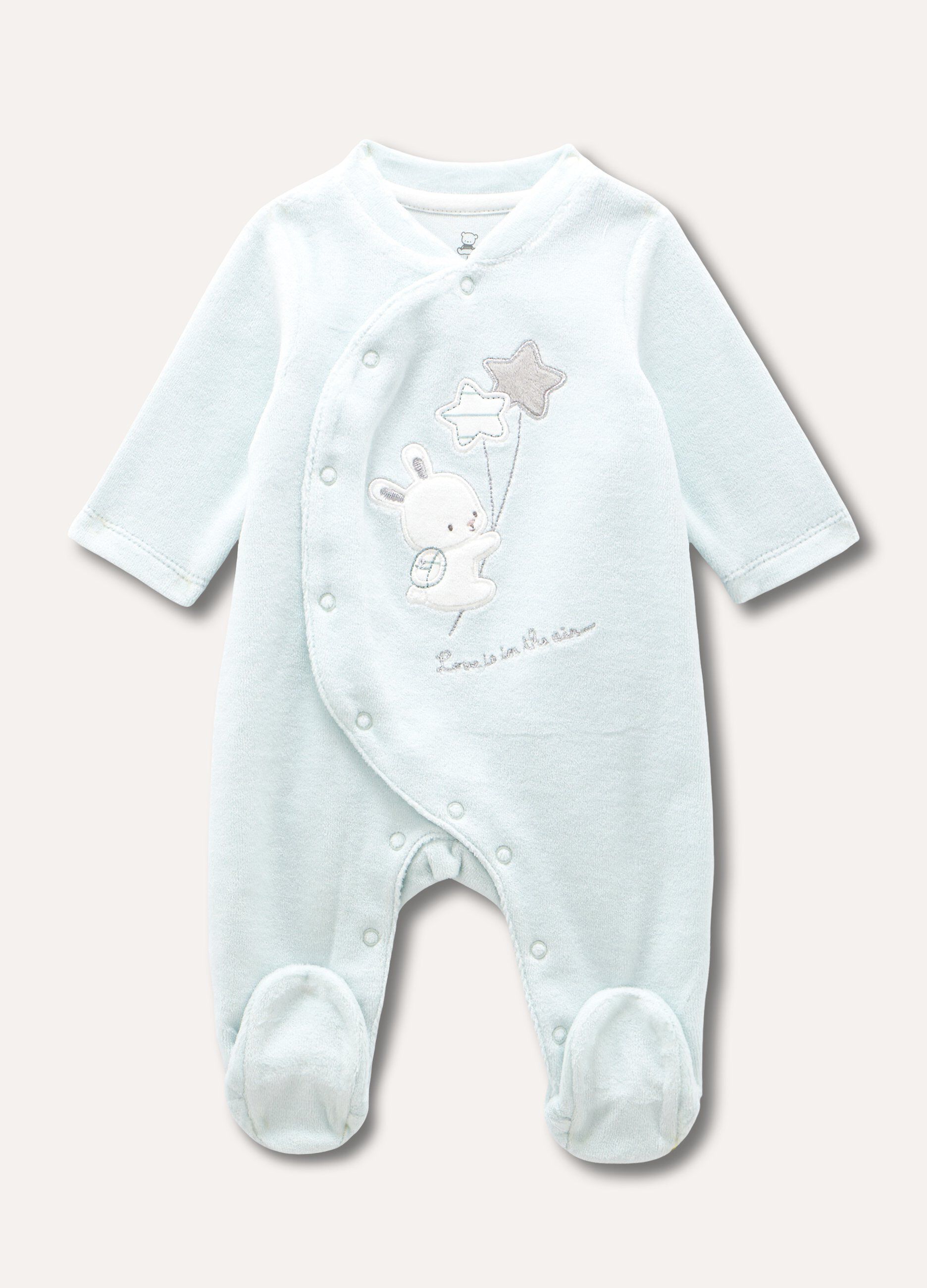 Tutina in velours di cotone neonato_0