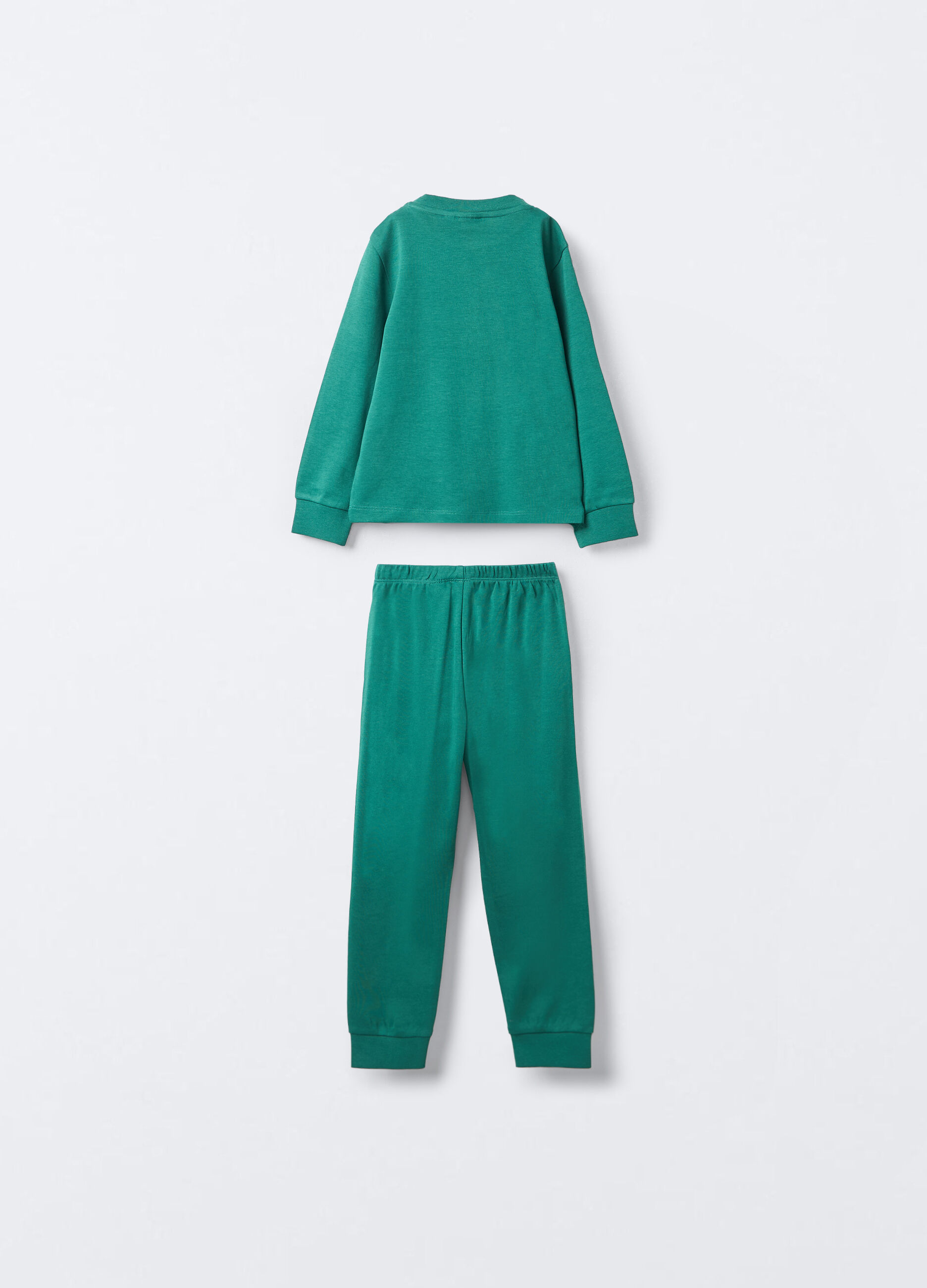 Set pigiama lungo in interlock di puro cotone bambino_1