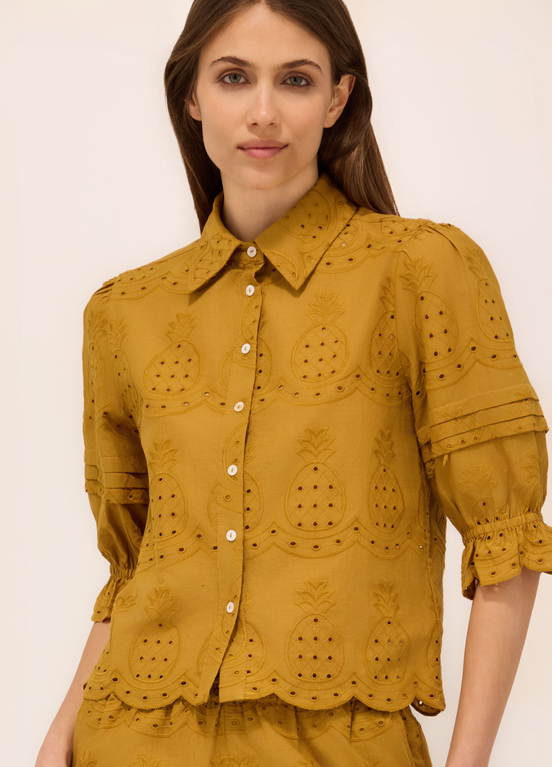Camicia in puro cotone sangallo donna_2