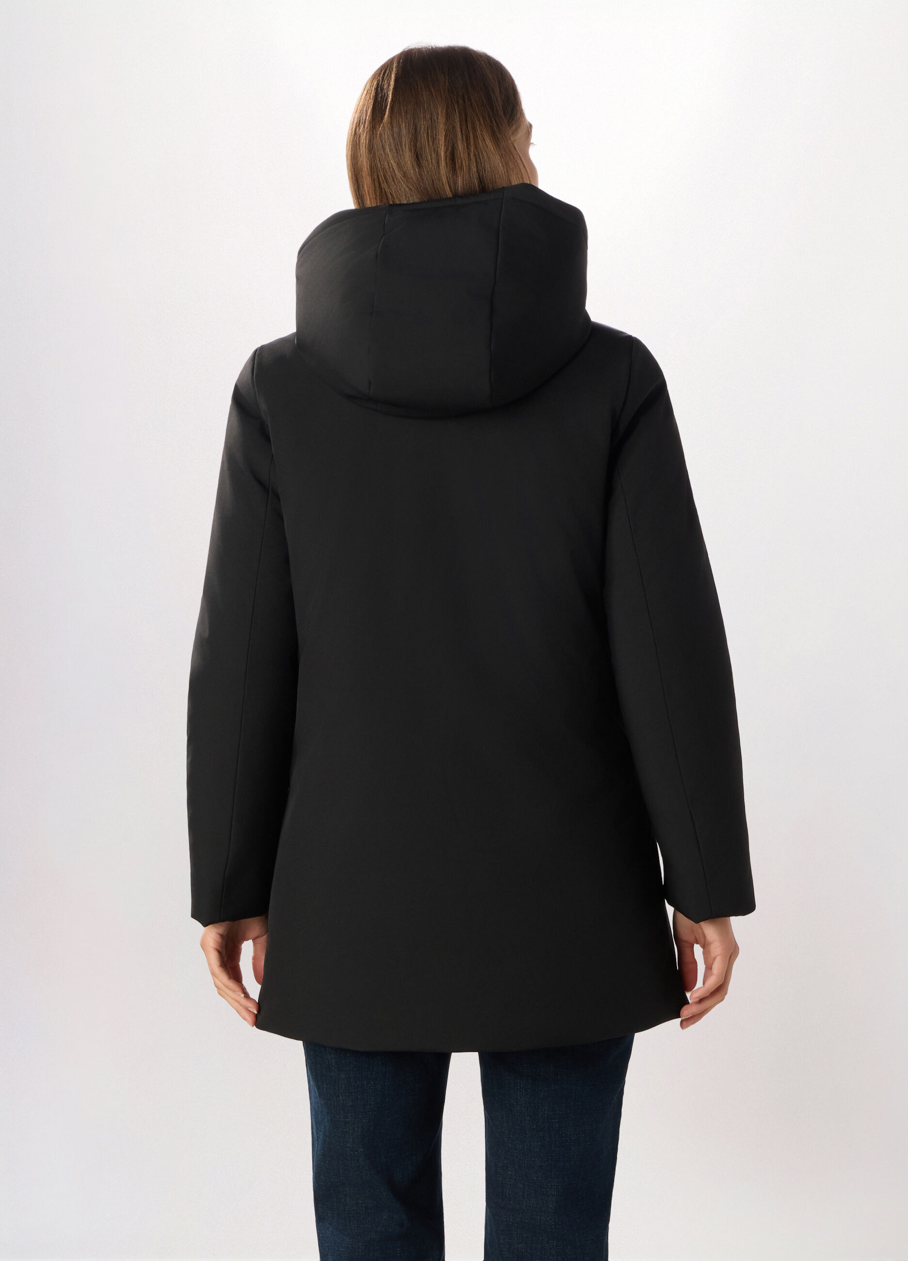 Giubbotto imbottito a collo alto donna_1