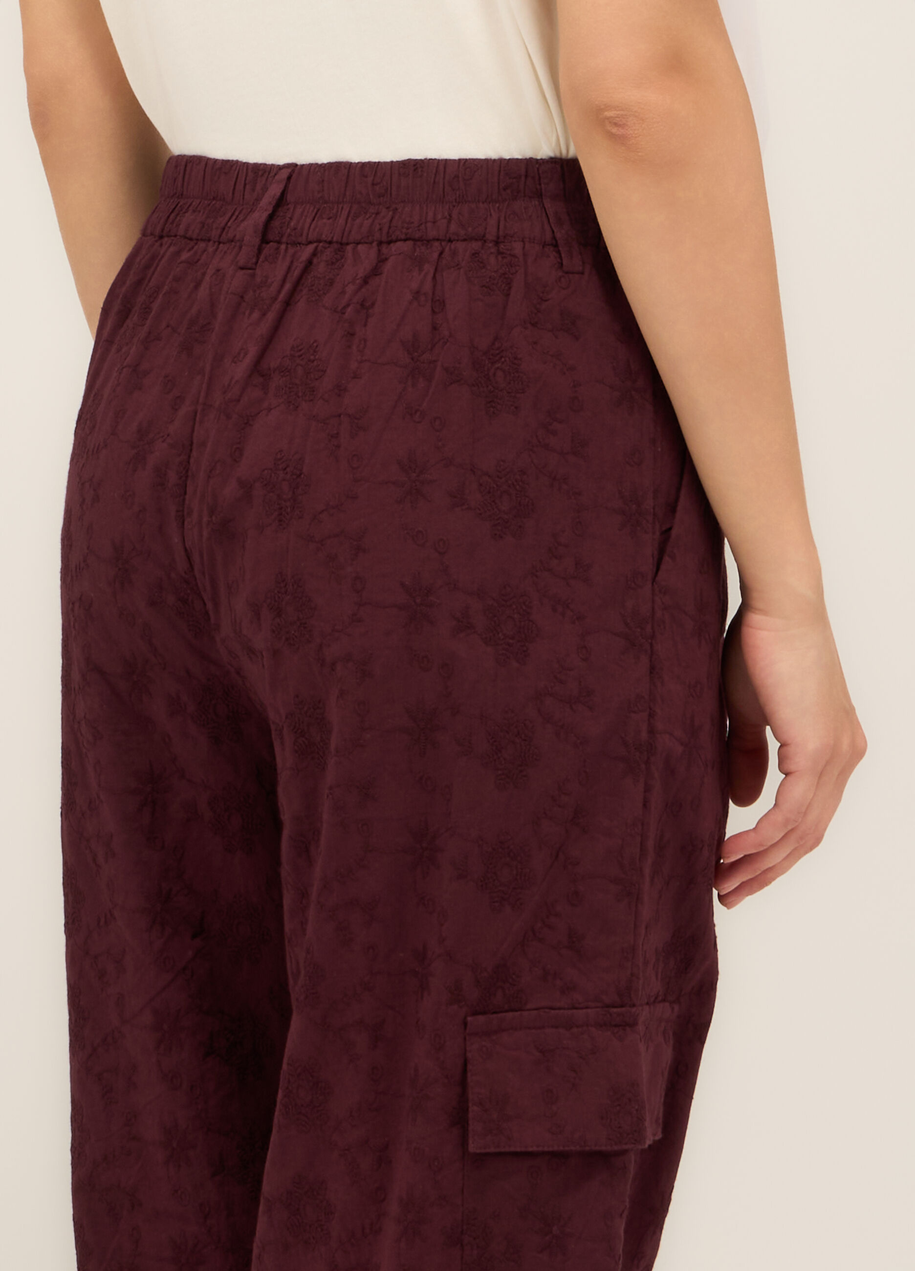 Pantaloni in sangallo di puro cotone donna_2