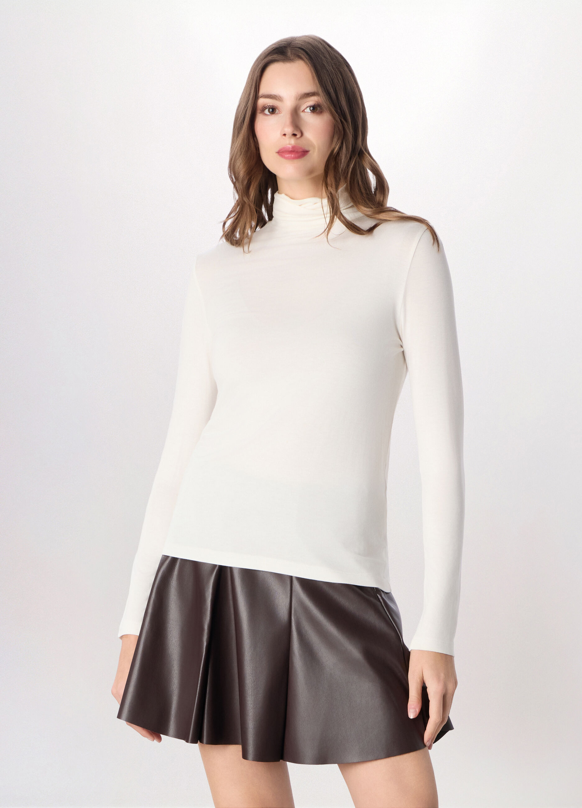 Lupetto in viscosa stretch donna_0