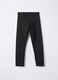 Leggings Slim Fit in cotone garzato stretch bambina_0