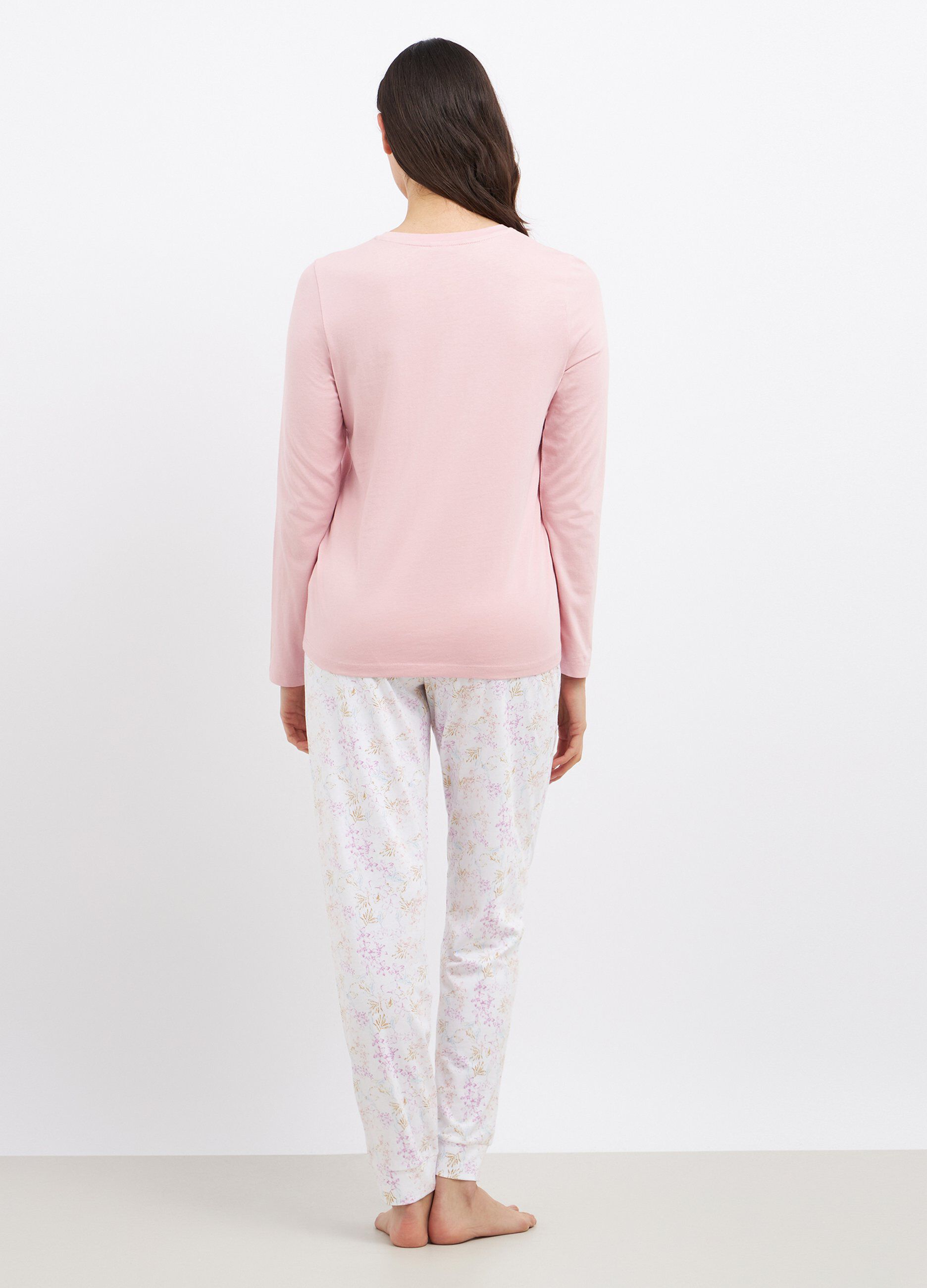 Set pigiama lungo in cotone donna_1