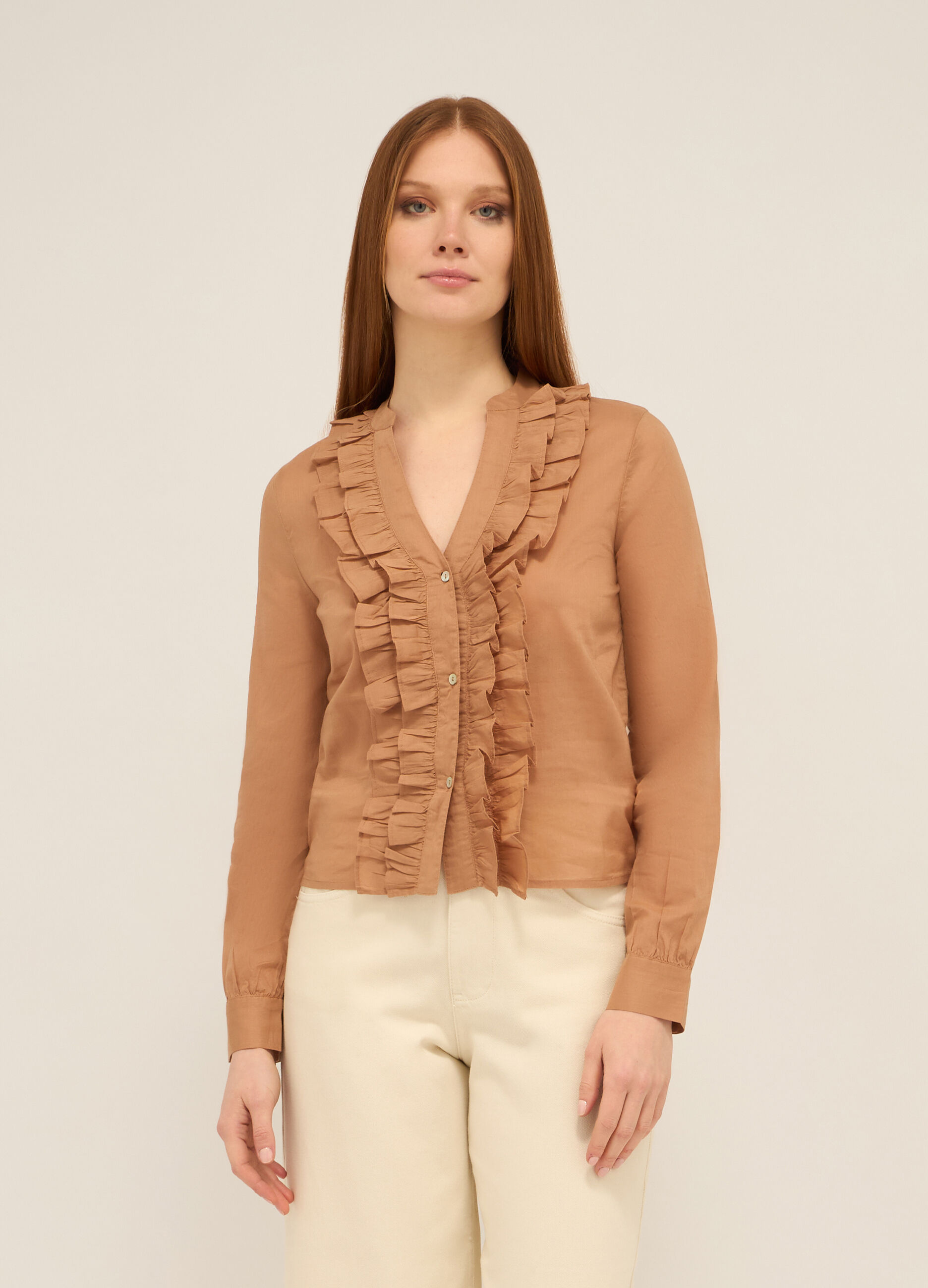 Camicia in puro cotone voile donna_2