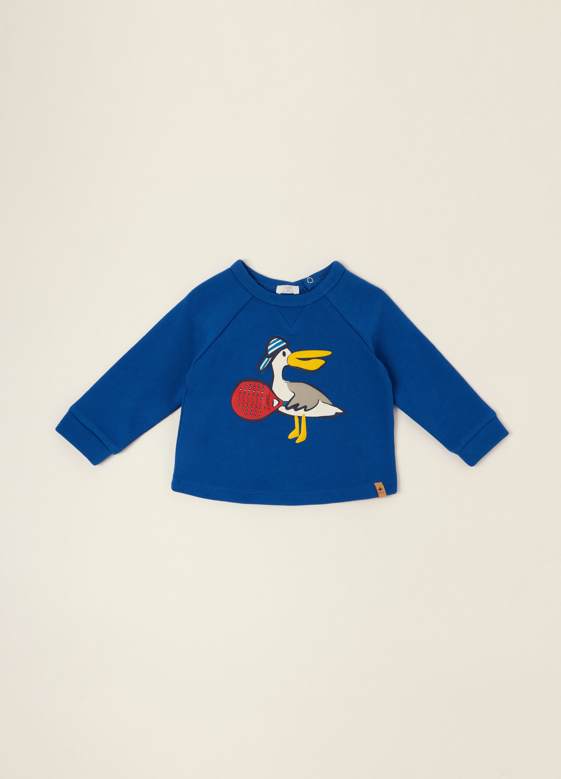 Felpa blu in cotone organico_0