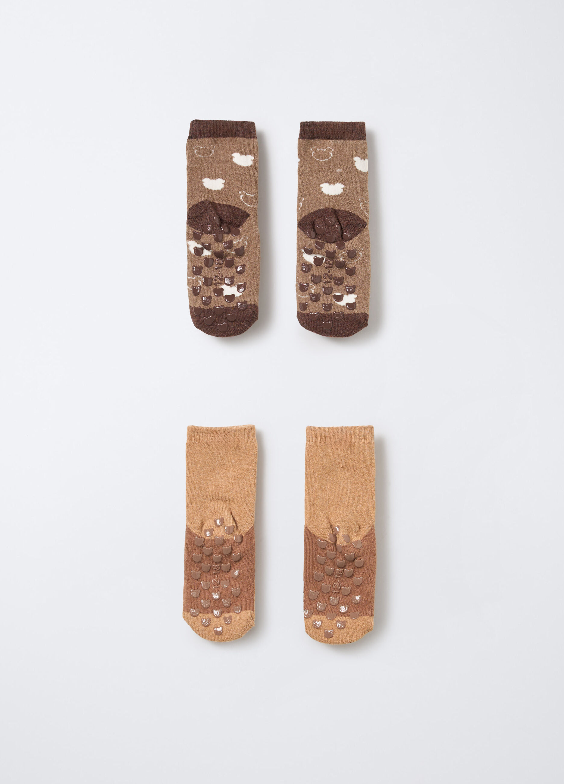 Pack 2 calze antiscivolo in spugna misto cotone _1