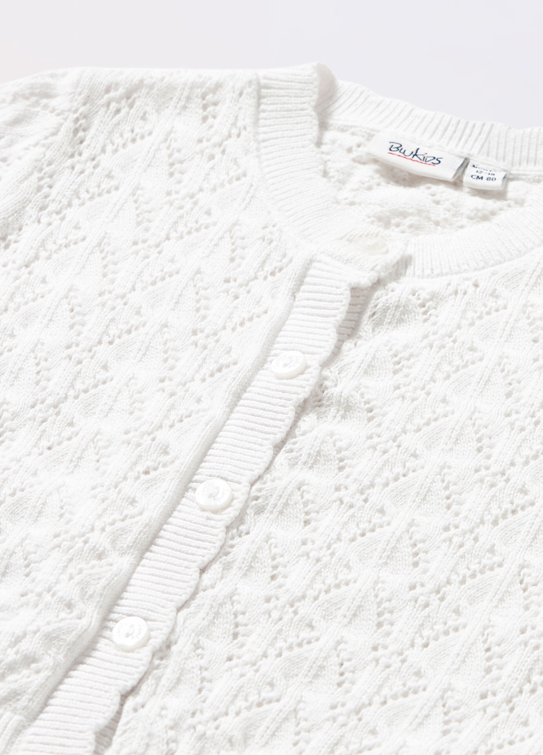 Cardigan in puro cotone neonata_1