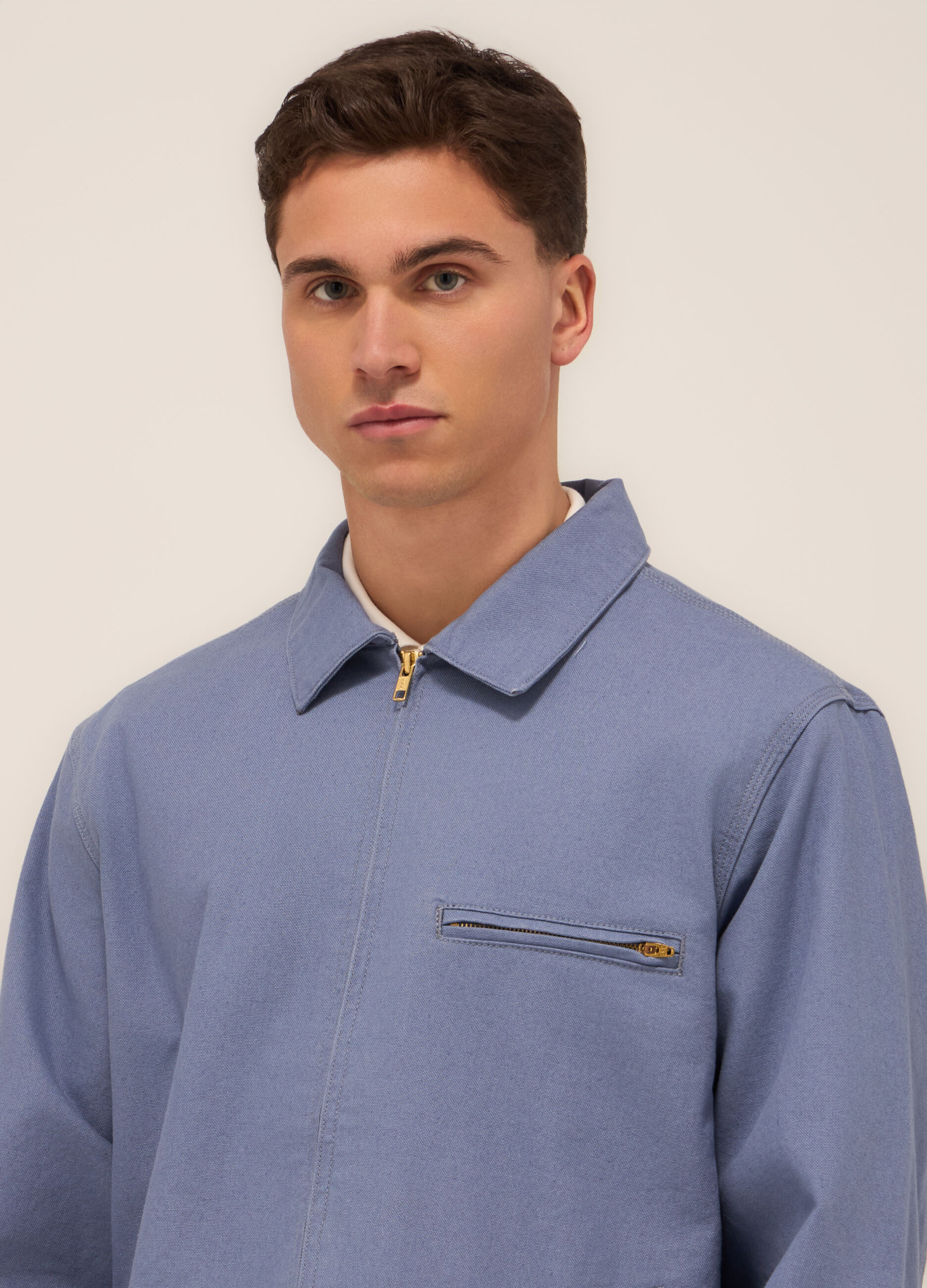 Giacca a camicia con zip uomo