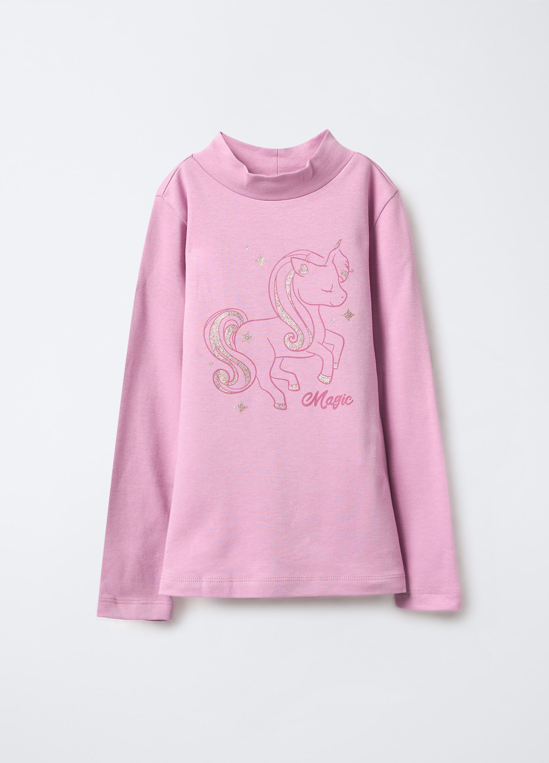 T-shirt in interlock di puro cotone bambina_0