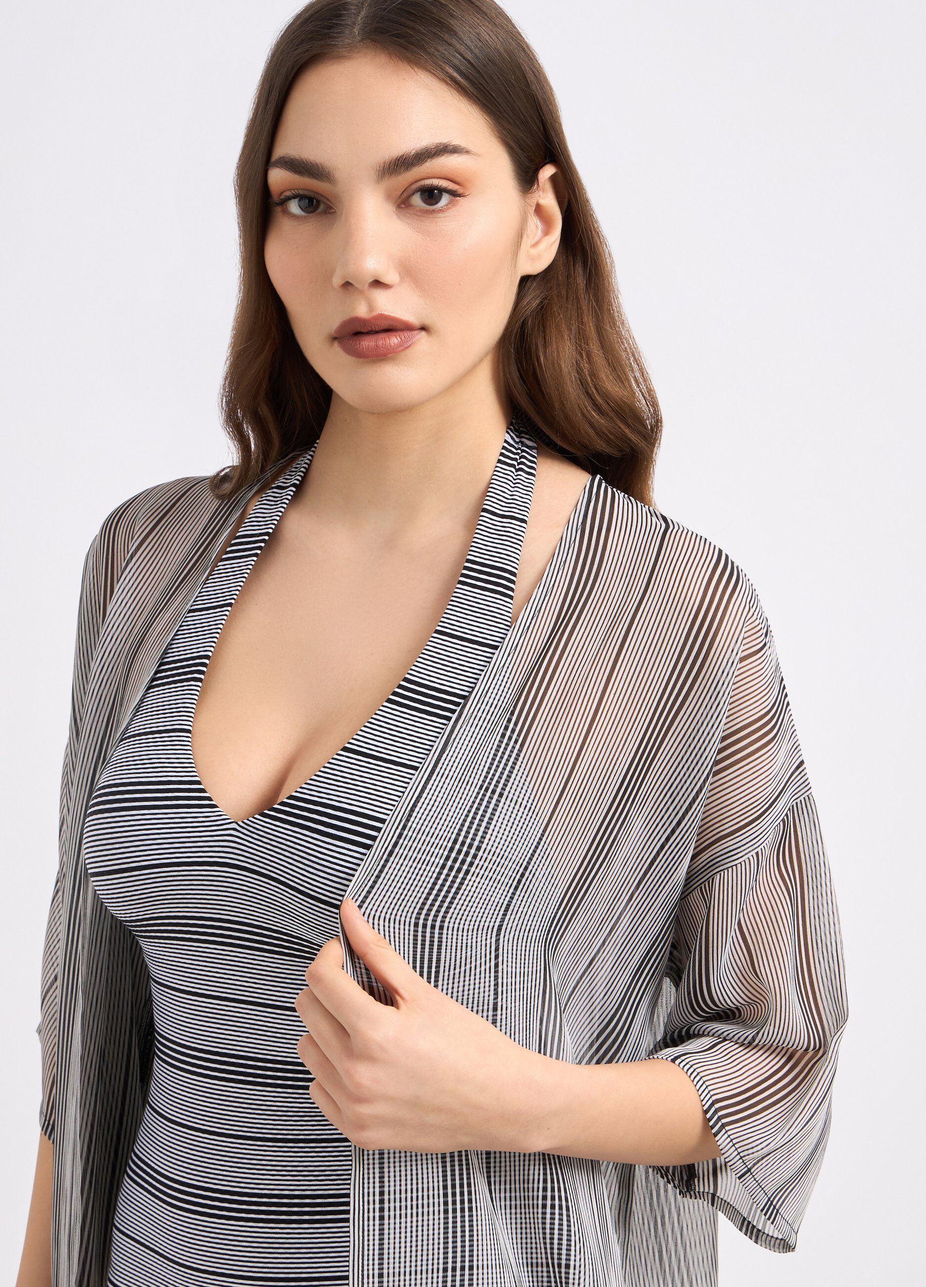 Copricostume aperto in chiffon donna_2