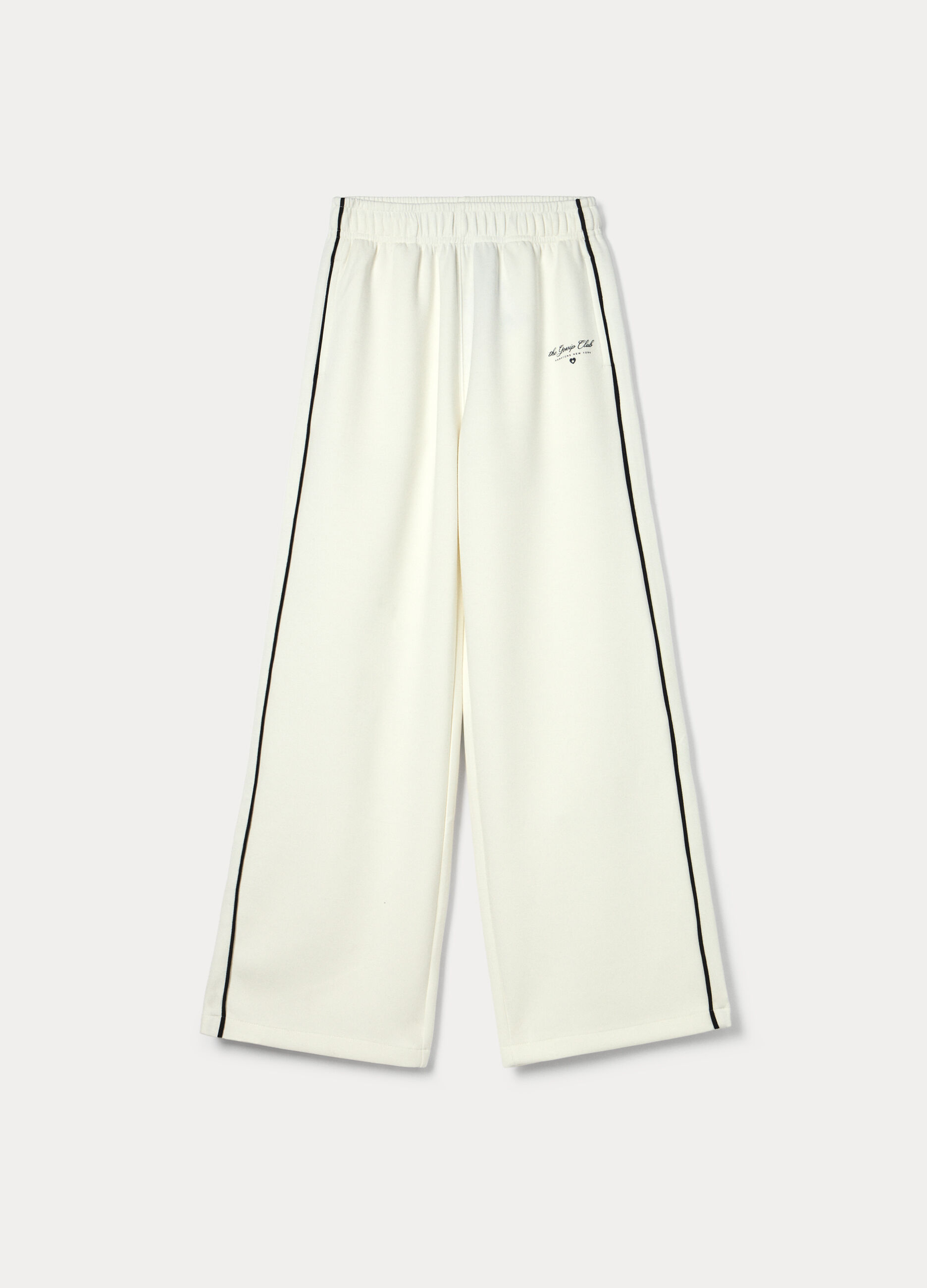 Jogger wide leg misto cotone stretch ragazza_0