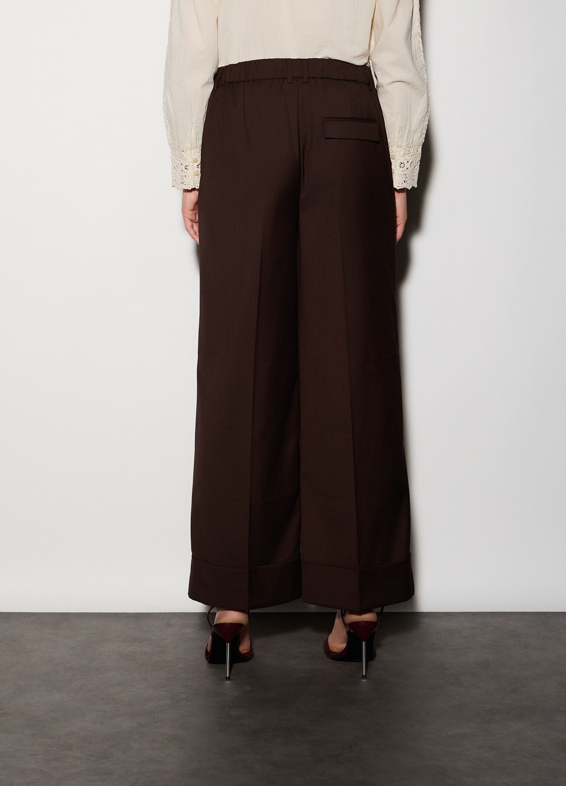 Pantaloni straight fit misto viscosa donna_2