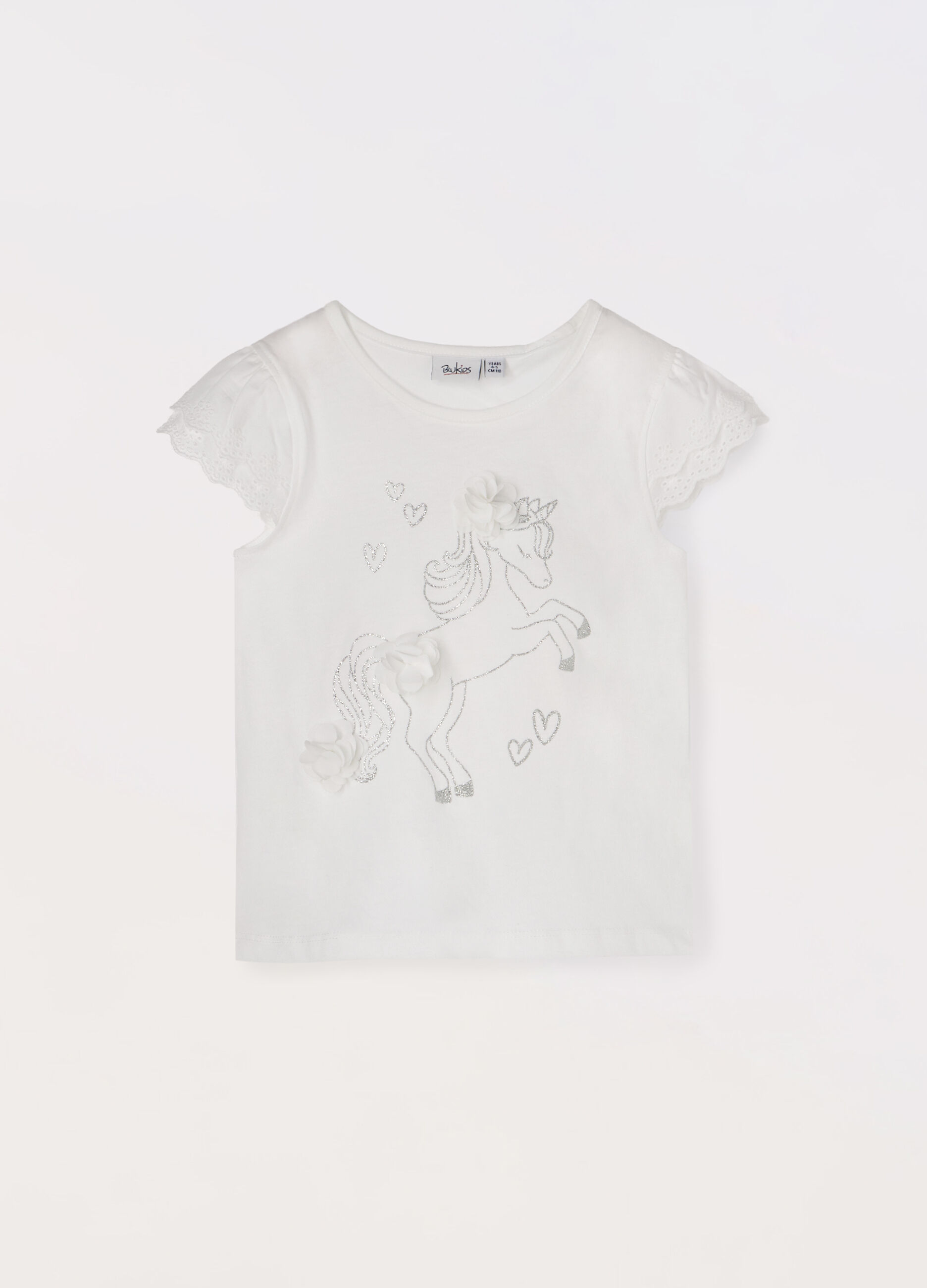 T-shirt in jersey di puro cotone bambina_0