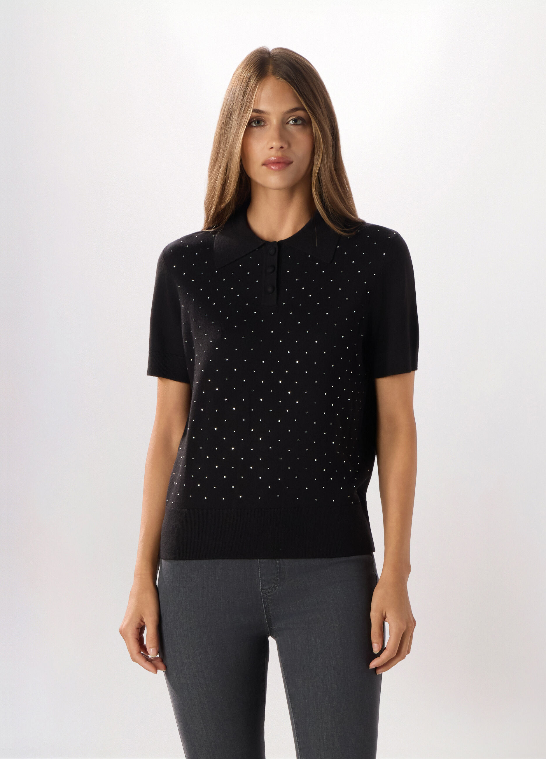 Polo tricot misto viscosa donna_0