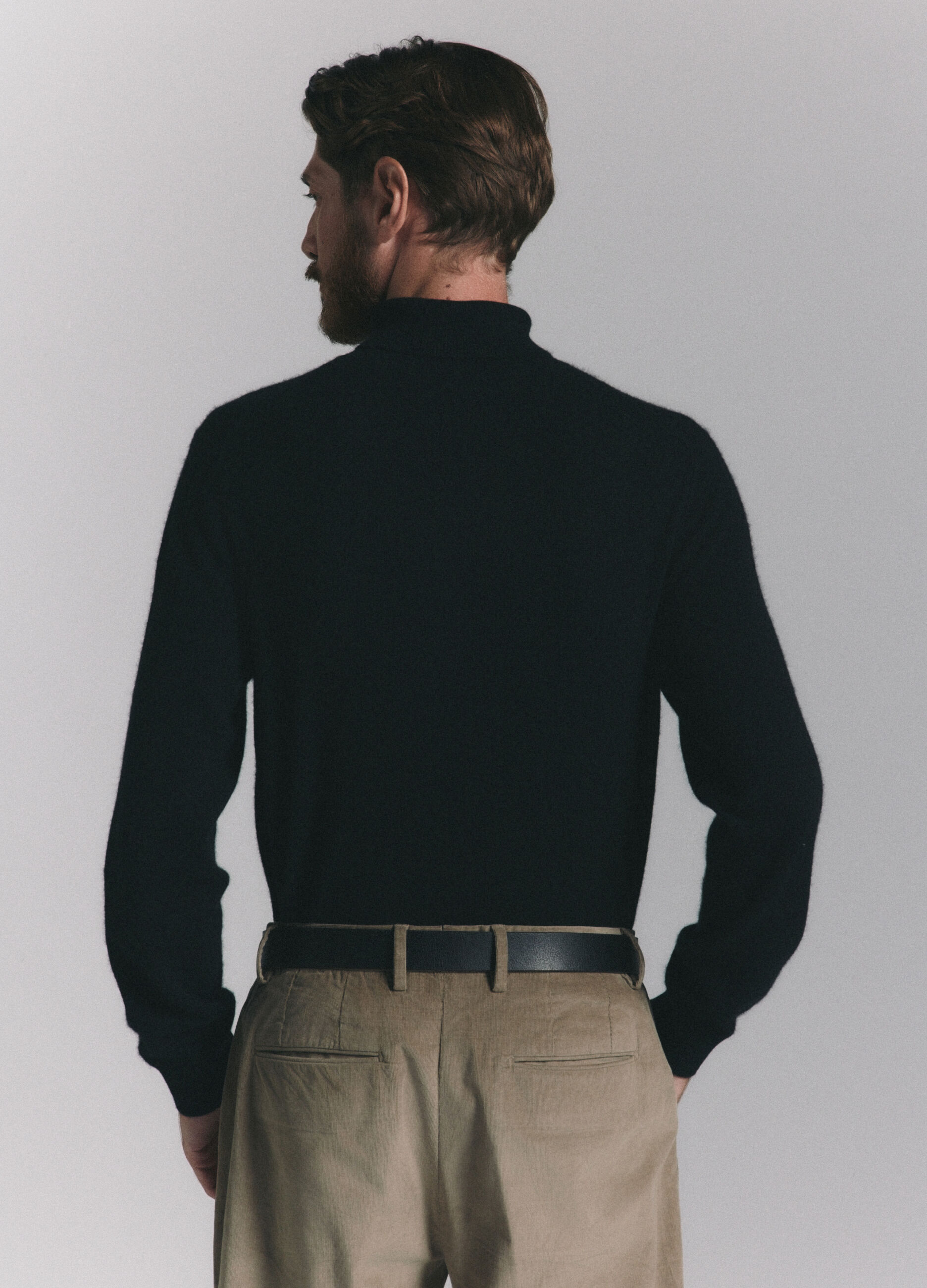 Maglione dolcevita in cashmere uomo