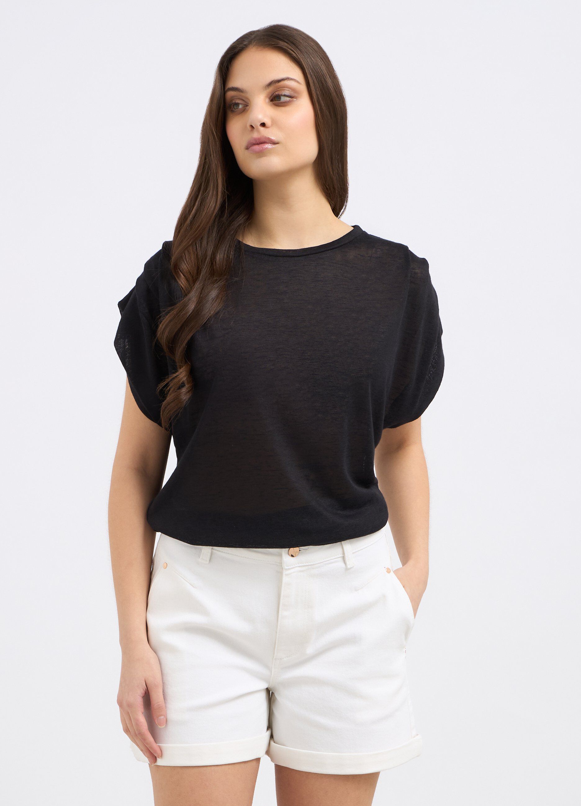 T-shirt in misto viscosa donna_0