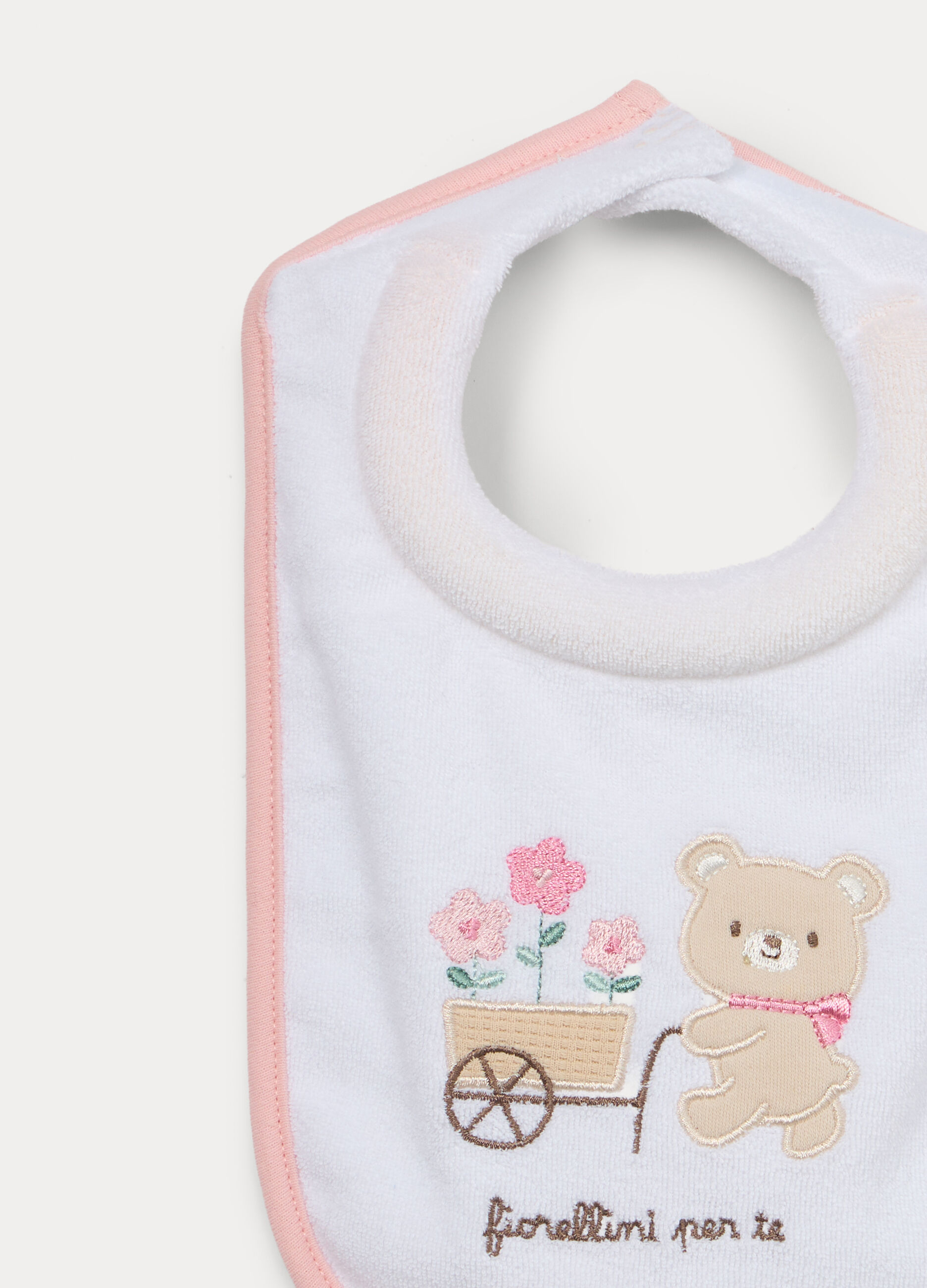 Pack 2 bavaglini in spugna misto cotone neonata_1