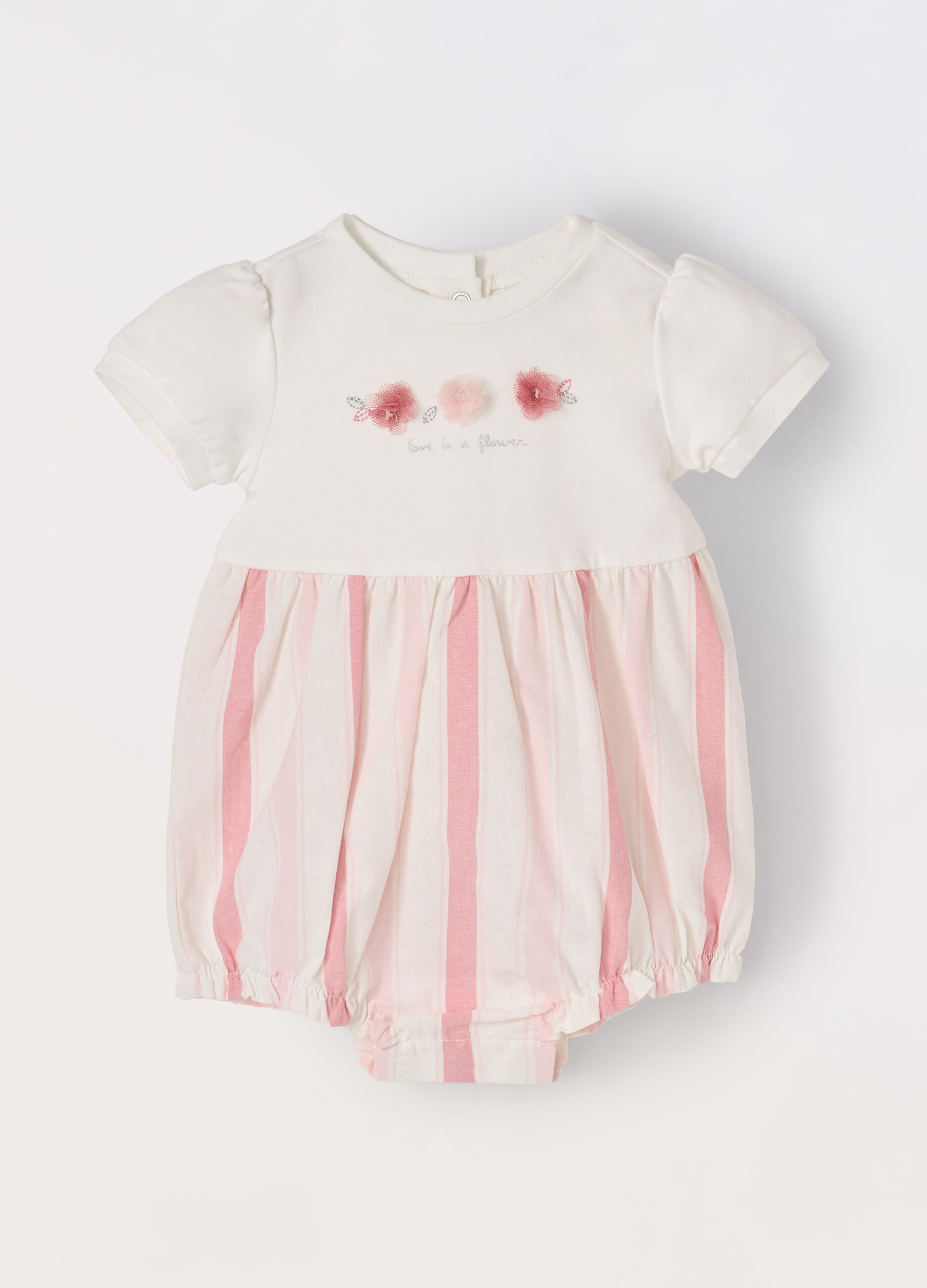Pagliaccetto in cotone stretch neonata_0
