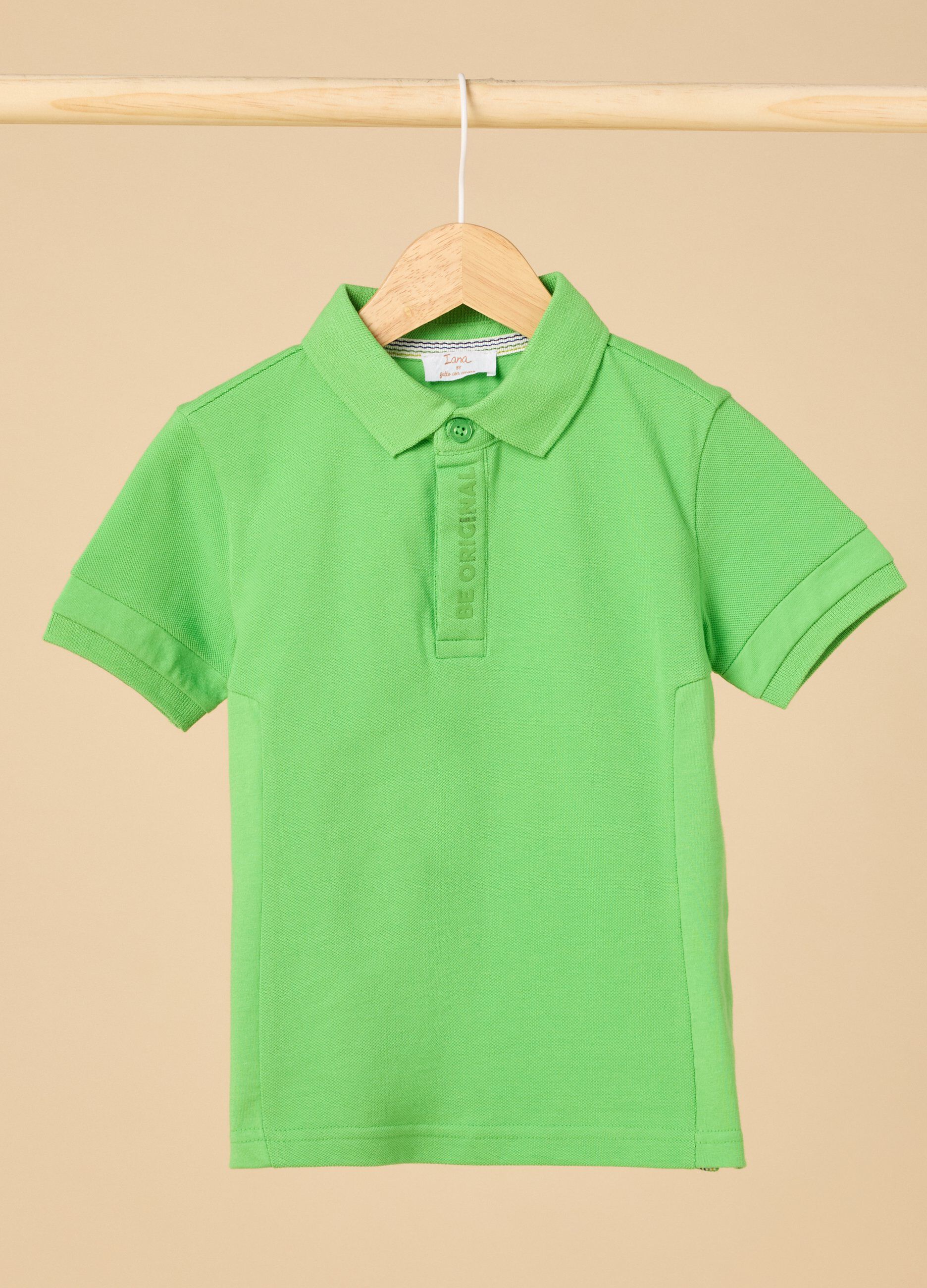Polo IANA in puro cotone Piquet bambino_0