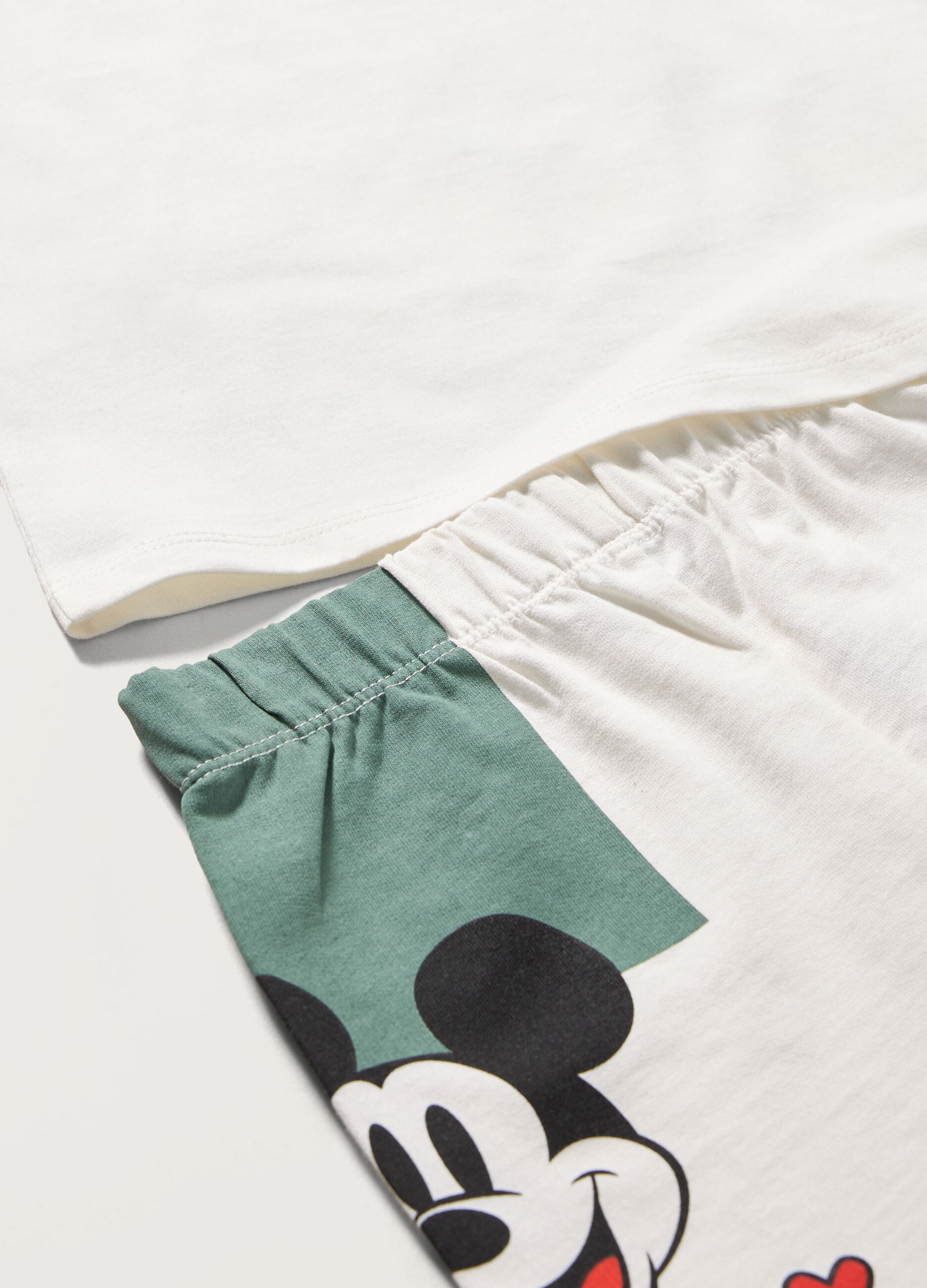 Jogging set corto in jersey di puro cotone neonato_1