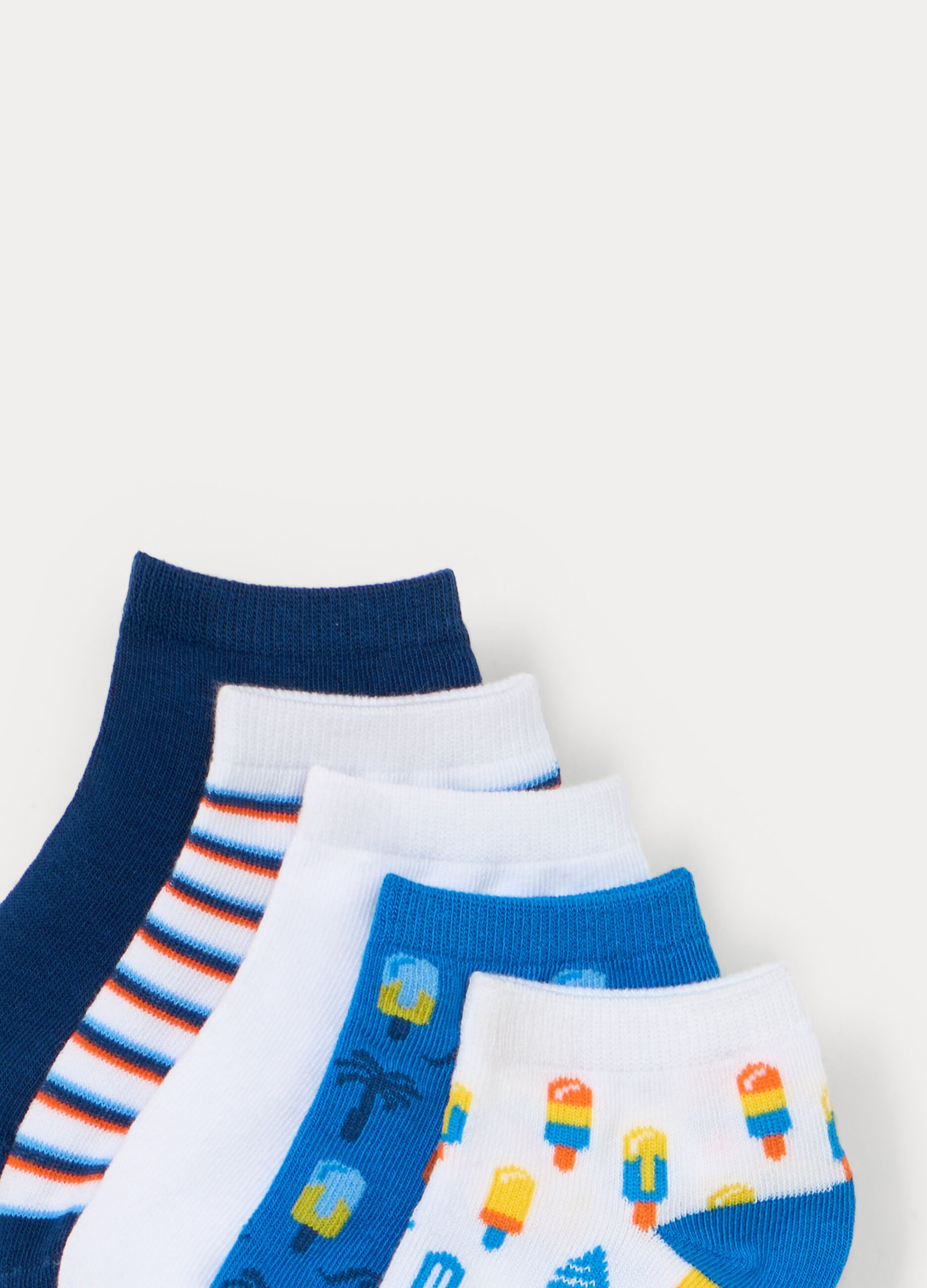 Pack 5 calze corte in misto cotone stretch _2