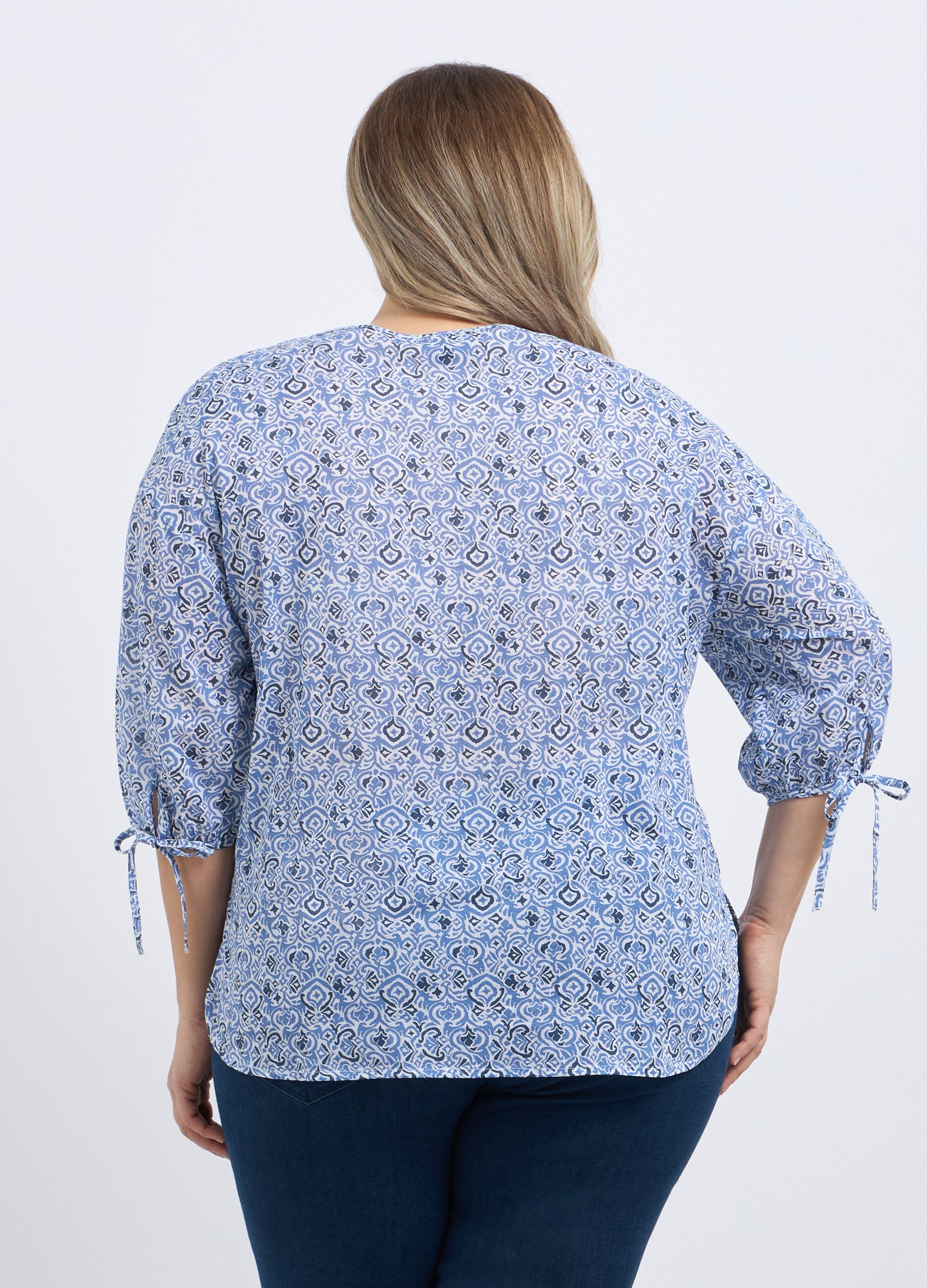 Blusa in puro cotone donna curvy_1