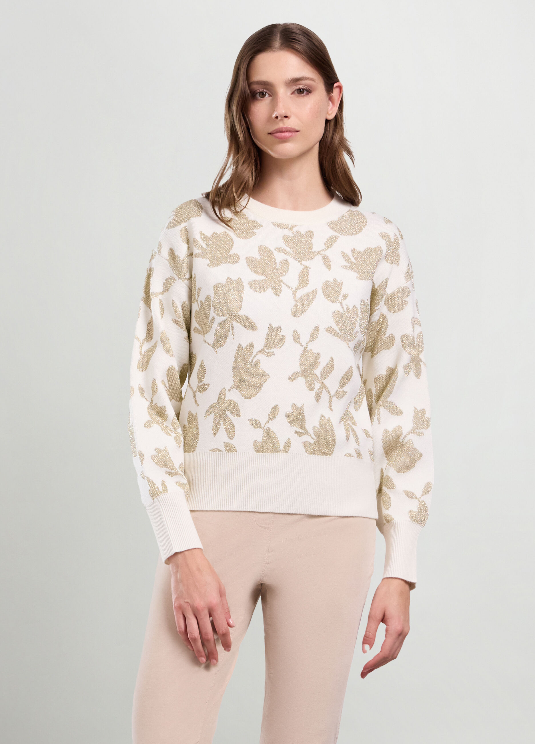 Tricot misto viscosa e lurex donna_0