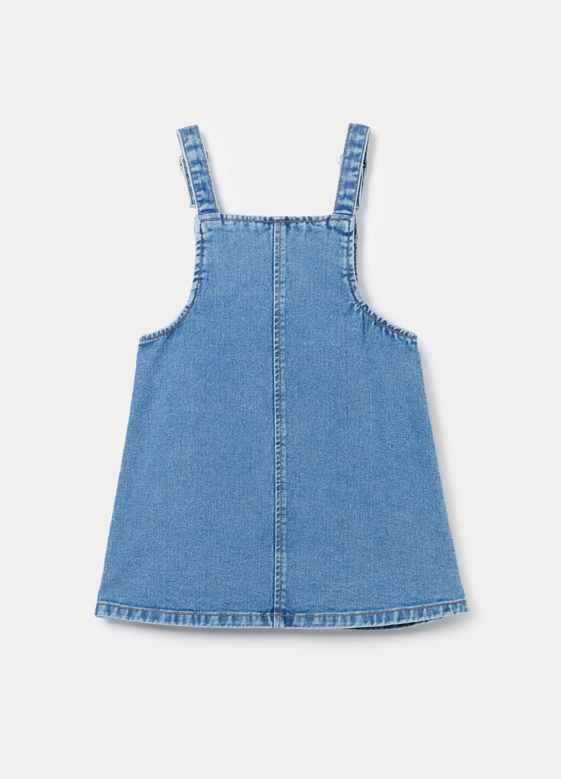 Salopette vestito Disney in denim di puro cotone bambina_2